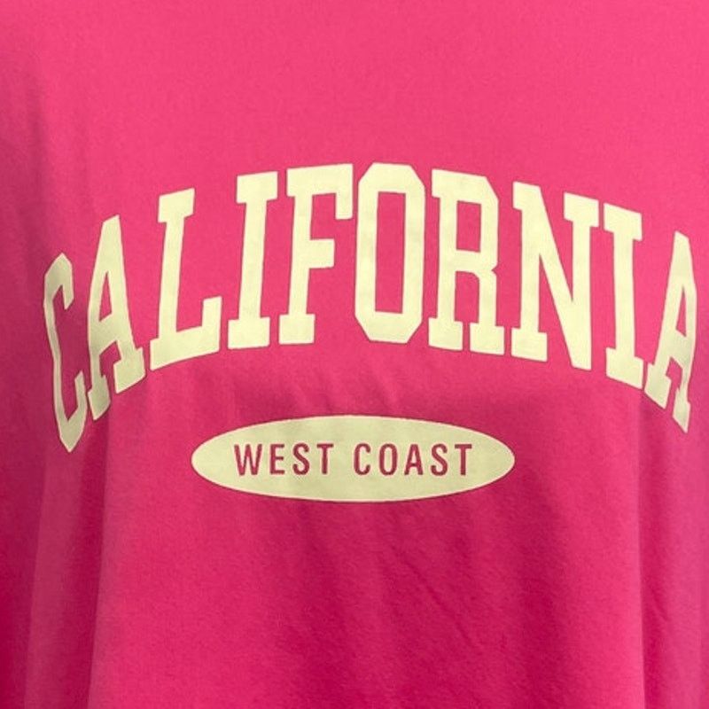 Shein Shein California West Coast Womens Large Hot Pink Tee Shirt Size L / US 10 / IT 46 - 2 Thumbnail