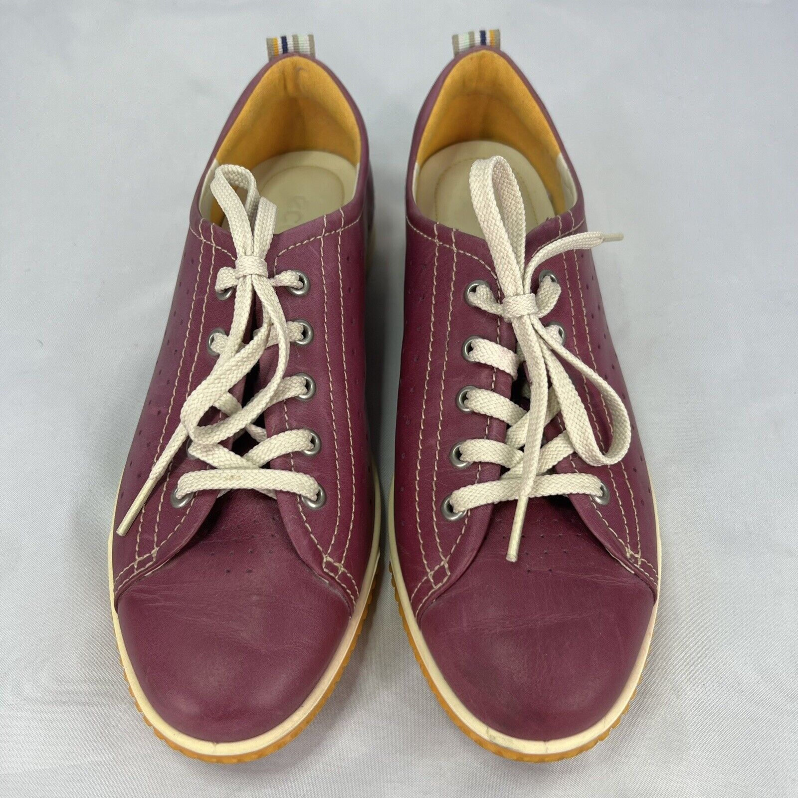 Ecco Ecco Pink Leather Lace Up Sneaker Shoes SIZE 9.5 US Size US 9.5 / IT 39.5 - 3 Thumbnail