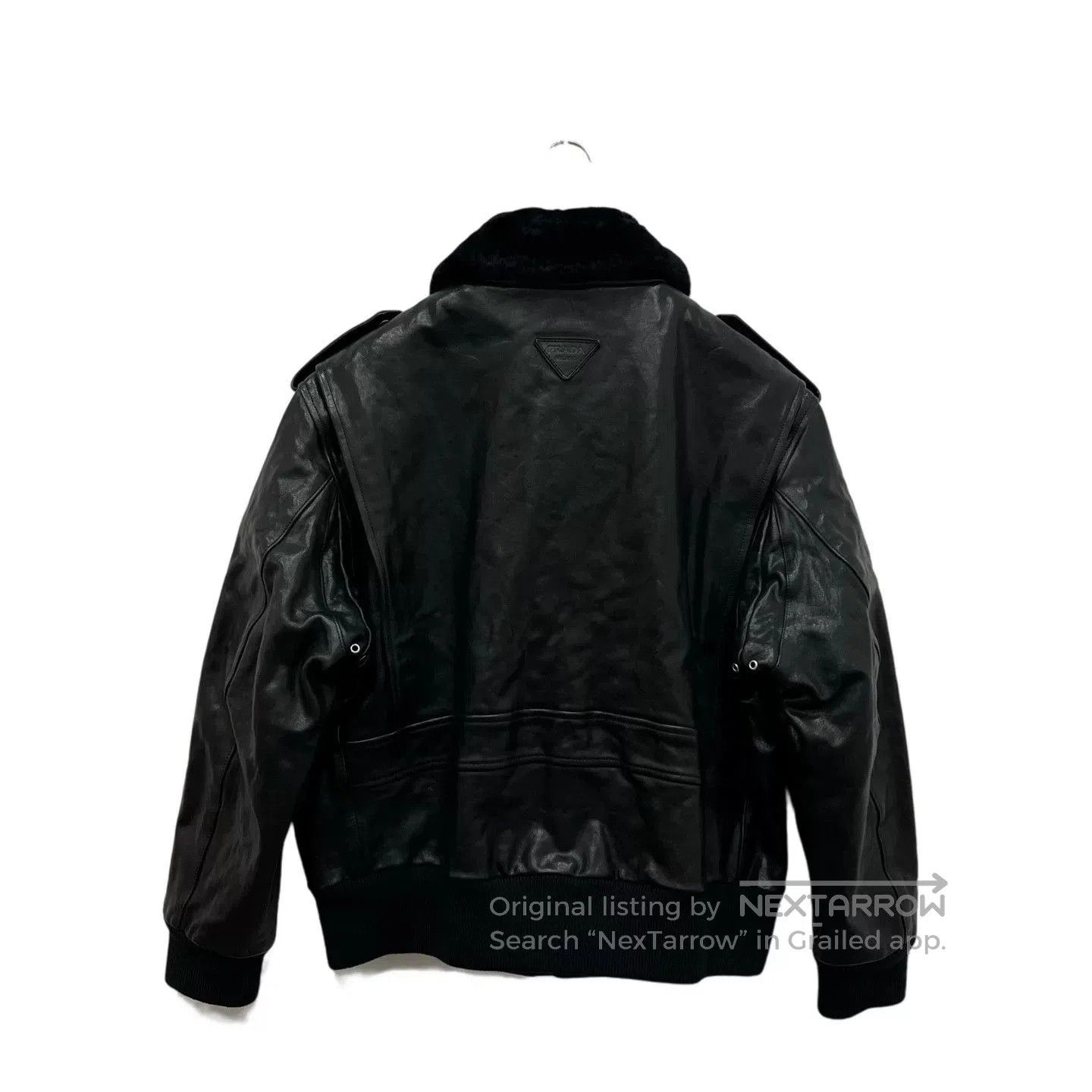 Prada Prada Lapel Fur Collar Leather Jacket. Size US M / EU 48-50 / 2 - 4 Thumbnail