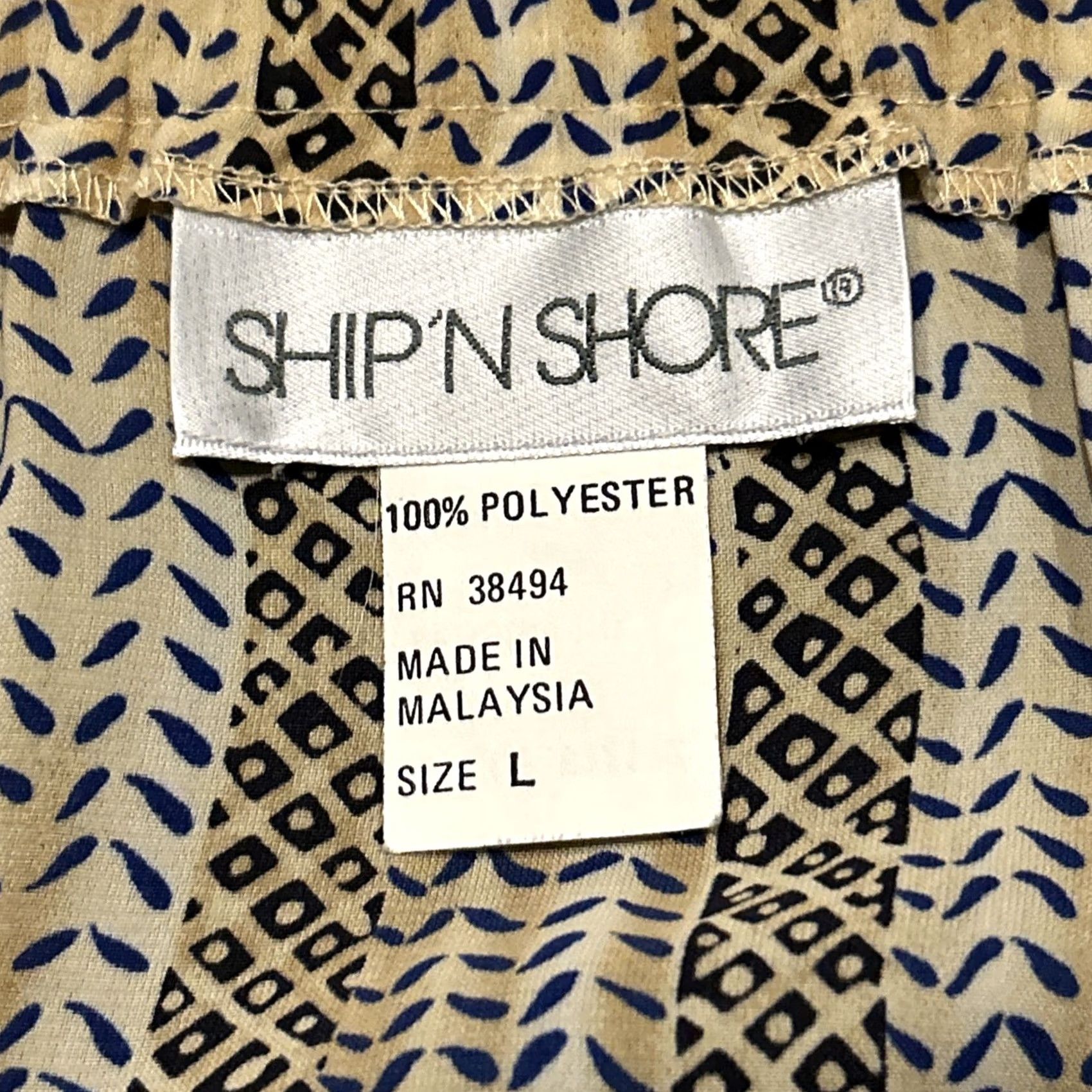 Vintage VTG Ship N Shore Skirt Womens L Polyester A Line A33 Size 36" / US 14 / IT 50 - 3 Thumbnail