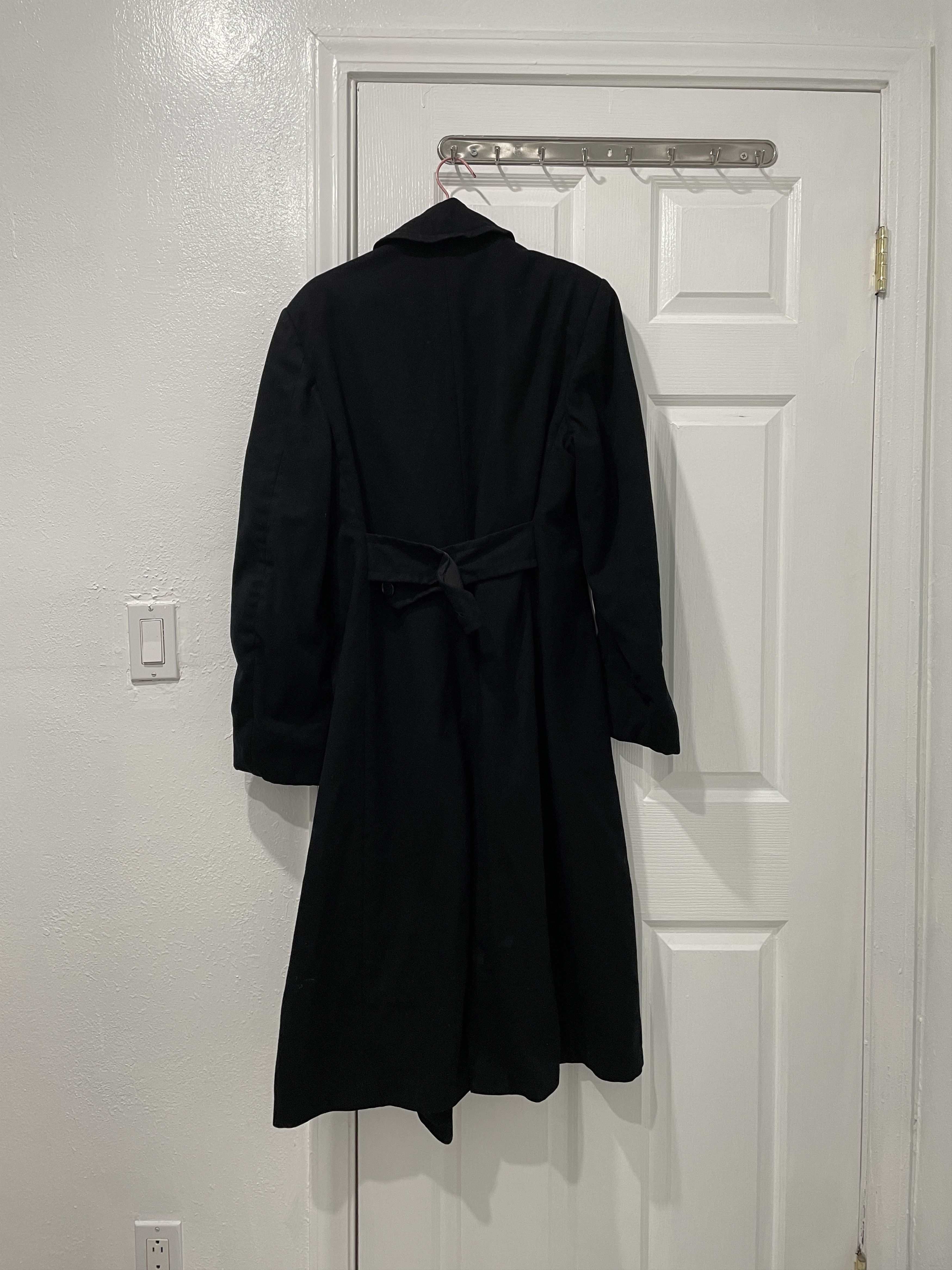 Vintage Black Double Breasted Wool Coat Size US S / EU 44-46 / 1 - 2 Thumbnail