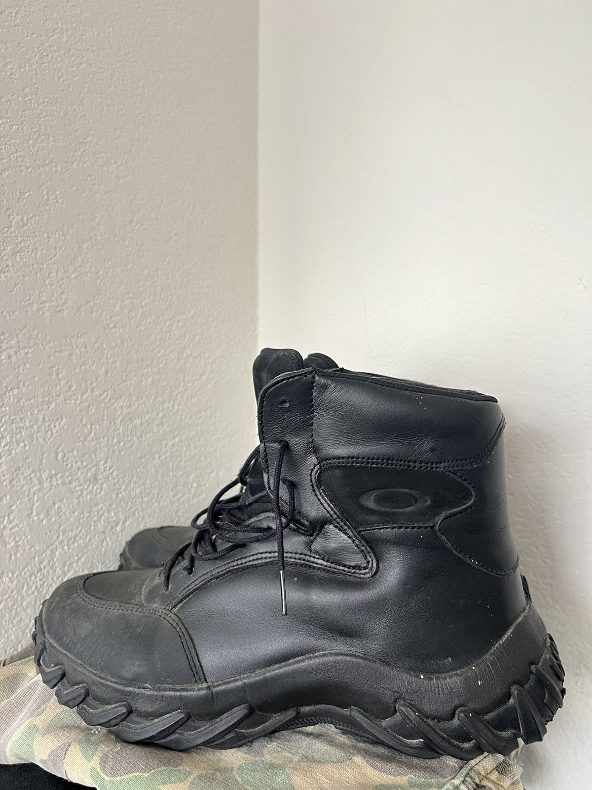 Oakley Rare All-Black Platform Combat Oakley Hiking Boots | Grailed