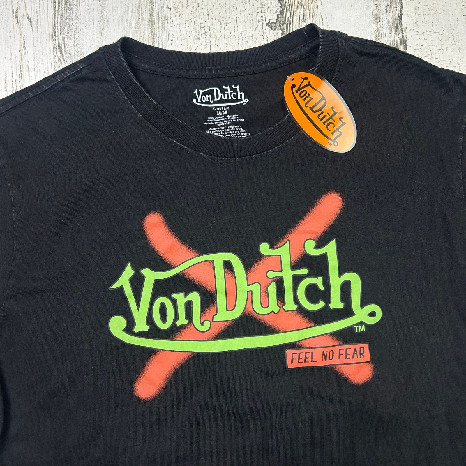 Von Dutch Von Dutch T-Shirt Skull "Open Your Mind" Black Y2K Medium Size US M / EU 48-50 / 2 - 4 Thumbnail