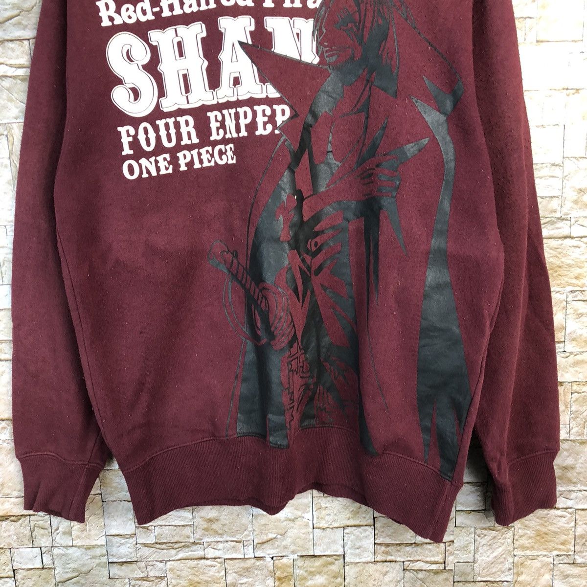 Anime Shank One Piece anima japan Maroon Sweatshirt #A705 Size US M / EU 48-50 / 2 - 3 Thumbnail