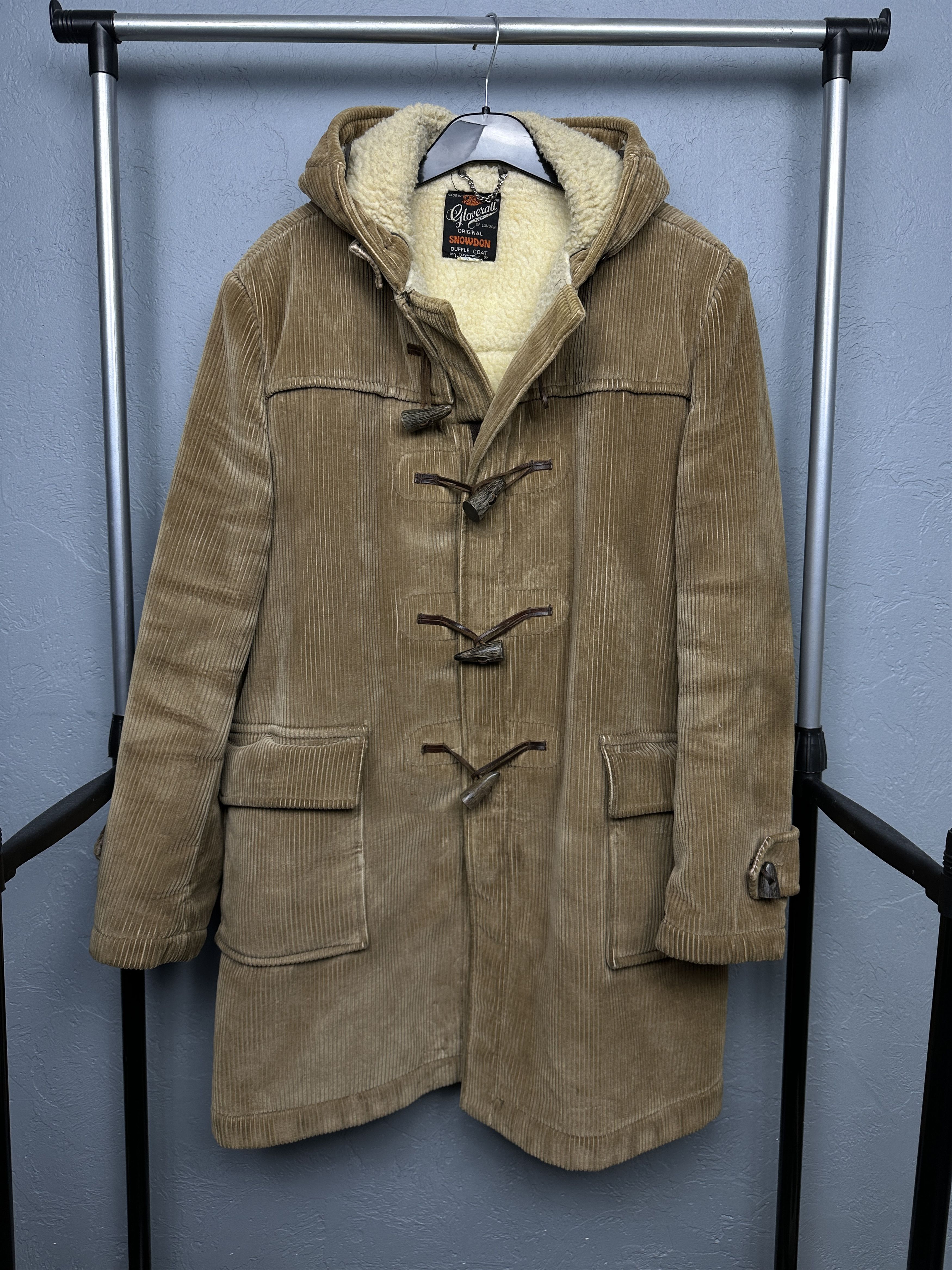 Gloverall Gloverall Mens Wool Sherpa Corduroy Duffle Coat Jacket Size US L / EU 52-54 / 3 - 1 Thumbnail