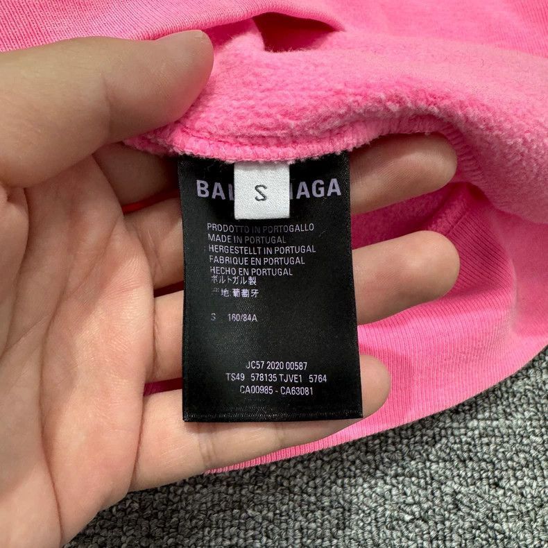 Balenciaga Balenciaga Embroidered Letter Pink Hoodie-2506 Size US S / EU 44-46 / 1 - 4 Thumbnail