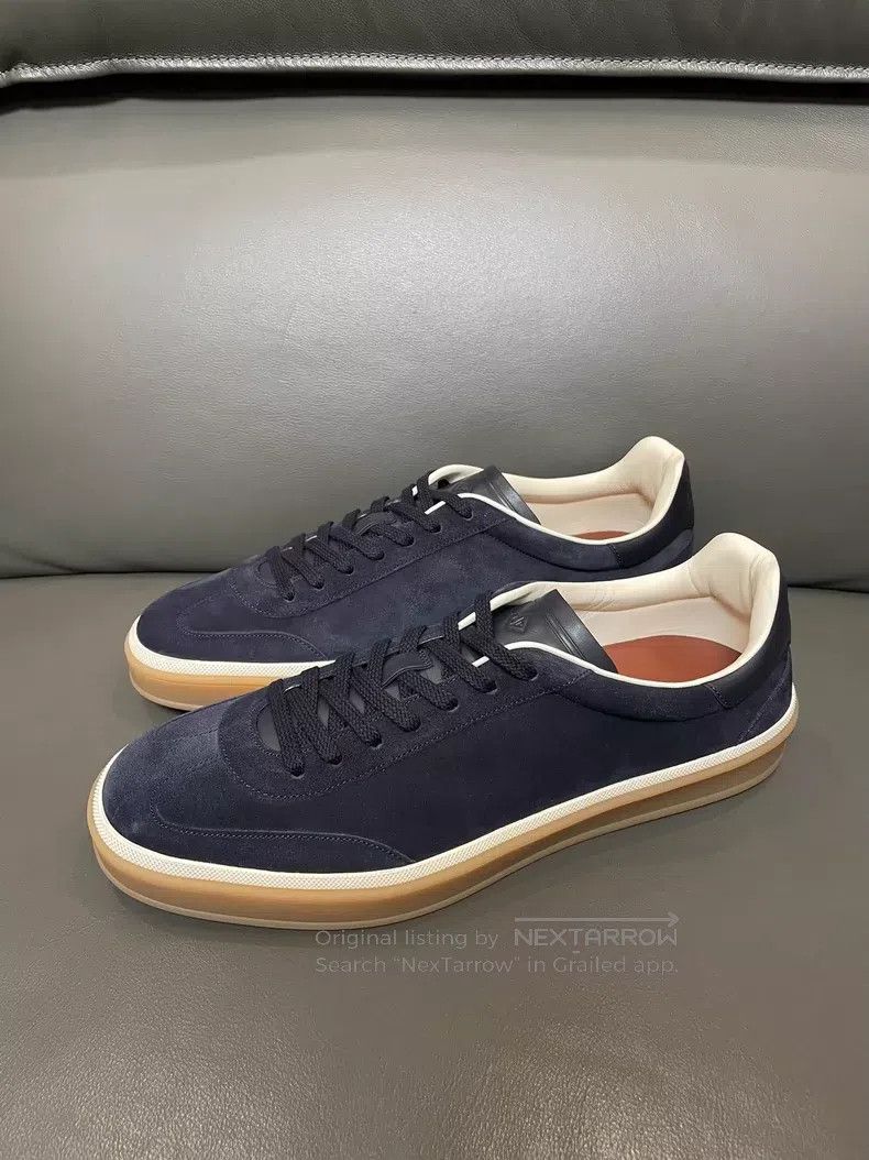 Loro Piana LORO PIANA Tennis Walk Round Toe Fashion Lacing Casual Low Size US 10.5 / EU 43-44 - 2 Thumbnail