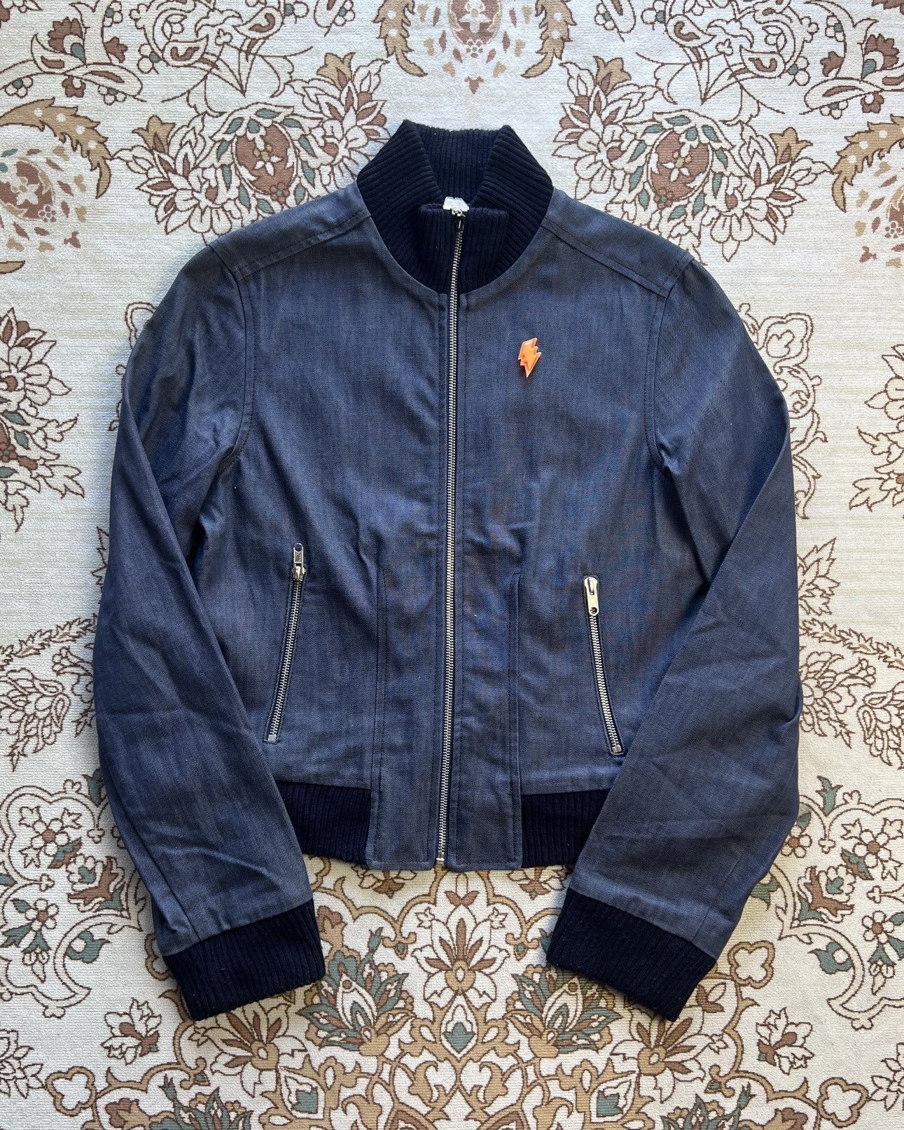 W&LT W&LT Logo Zip Up Denim Jacket Size S / US 4 / IT 40 - 1 Thumbnail