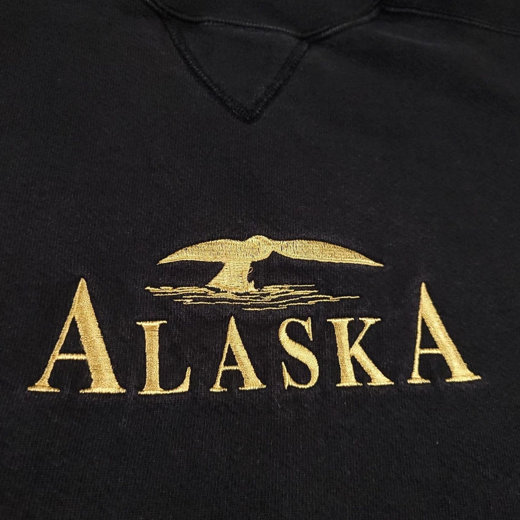 Tultex VINTAGE Tultex Alaska Crewneck Sweatshirt Mens XL Black Embroidered USA Made Size US XL / EU 56 / 4 - 3 Thumbnail