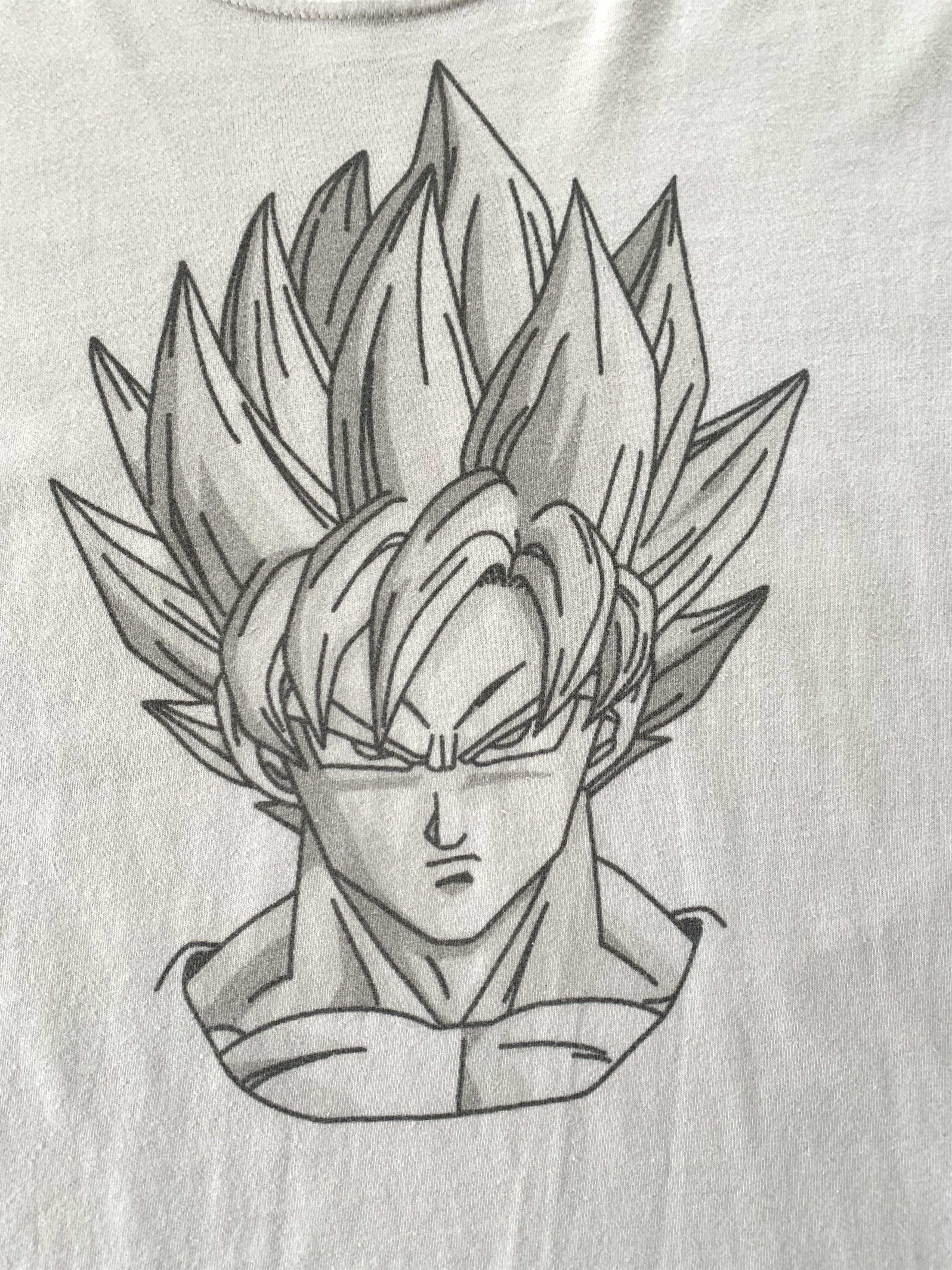 Anime × Gildan Gildan Goku White Printed T-Shirt Size US M / EU 48-50 / 2 - 5 Thumbnail