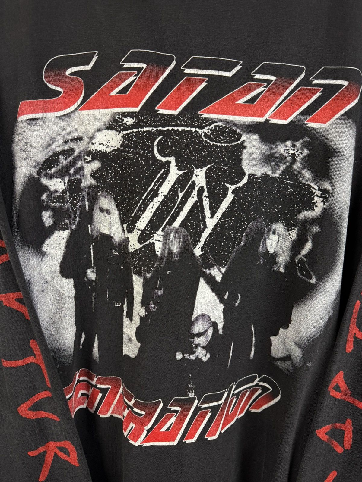 Band Tees 90s Impaled Nazarene Satan Generation Metal Band Long Sleeve Size US XL / EU 56 / 4 - 2 Thumbnail