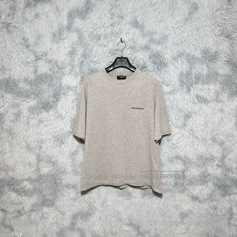 Other Balenciaga Front and Back Logo Short Sleeve T-Shirt, Grey, Size US M / EU 48-50 / 2 - 1 Thumbnail
