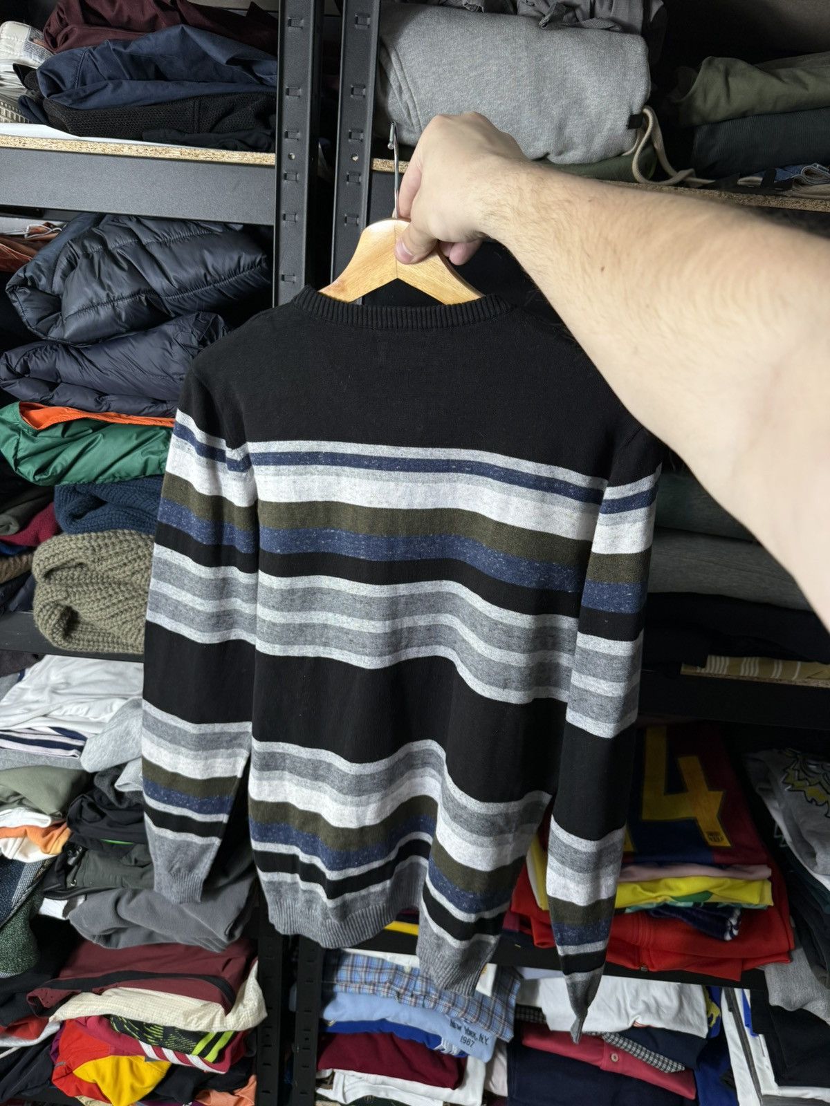 Diesel Diesel Knit Sweater Mens Size M Striped Crewneck Cotton Size US M / EU 48-50 / 2 - 9 Thumbnail