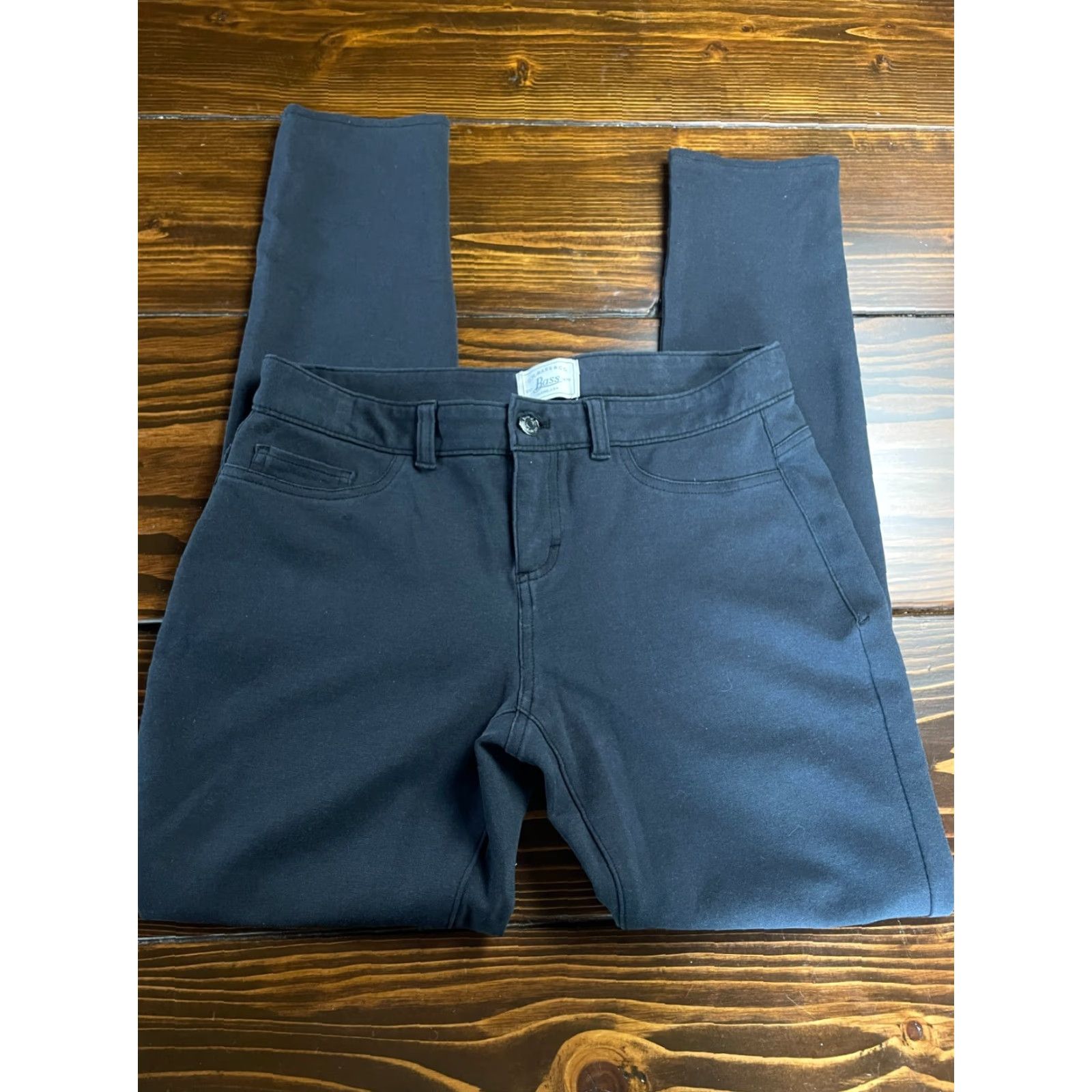 Vintage G.H. Bass & Co. Pants Women's 4 Black Pockets Straight Pants Size 27" / US 4 / IT 40 - 2 Thumbnail