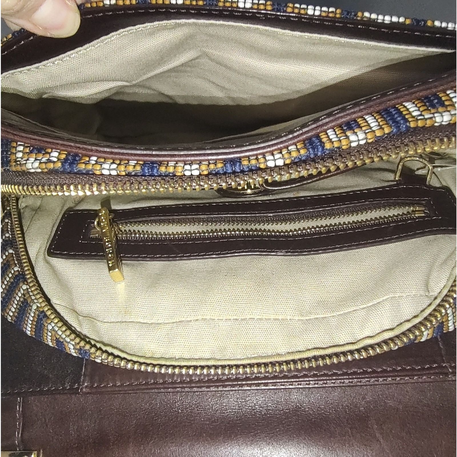 Tory Burch Tory Burch RARE 2011 runway woven shoulder bag w/mirror EUC Size ONE SIZE - 9 Thumbnail