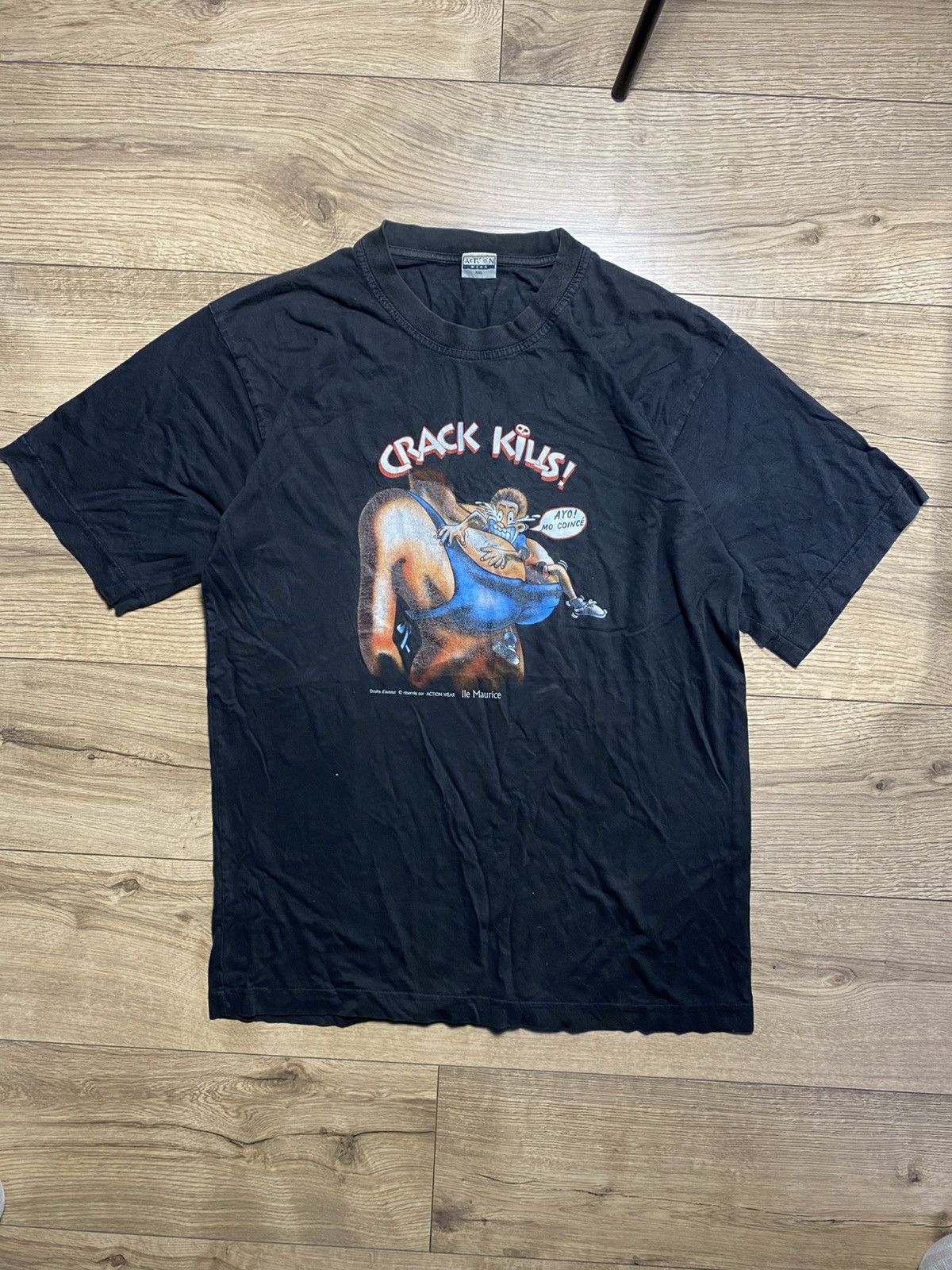 Other Vintage 90s "Crack Kills" Funny Humor Graphic Tee XXL Size US XXL / EU 58 / 5 - 1 Thumbnail