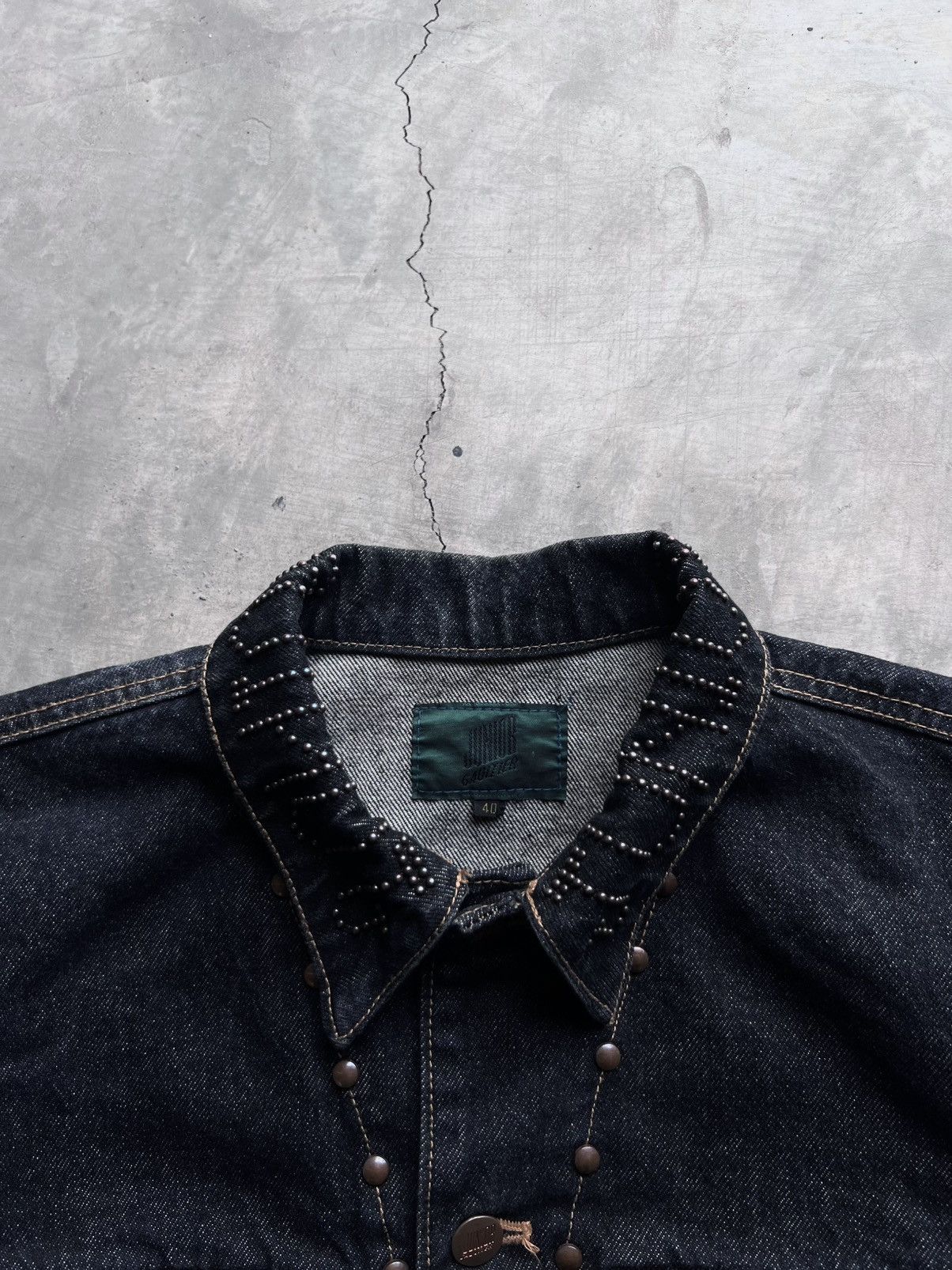 Jean Paul Gaultier Rare Vintage Junior Gaultier Jean Paul Studded Denim Jacket Size US XS / EU 42 / 0 - 17 Thumbnail
