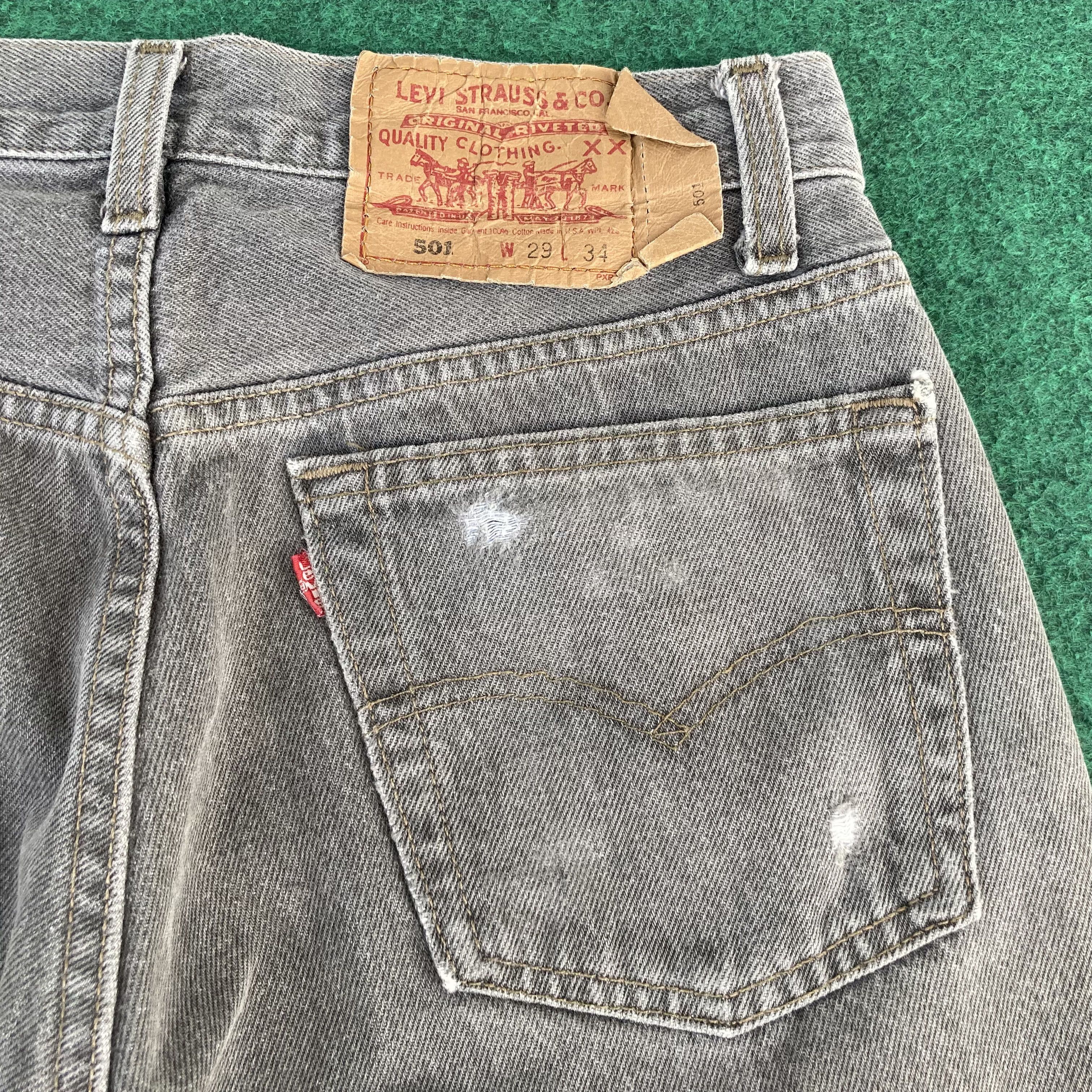 Levi's × Vintage Vtg Levi's 501 Faded Black Denim Sz 28 Jeans Size US 28 / EU 44 - 9 Thumbnail