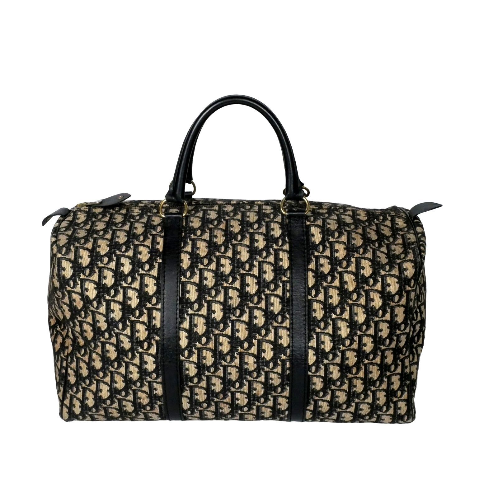 Dior Christian Dior Beige Trotter Monogram Duffle Bag Size ONE SIZE - 1 Thumbnail