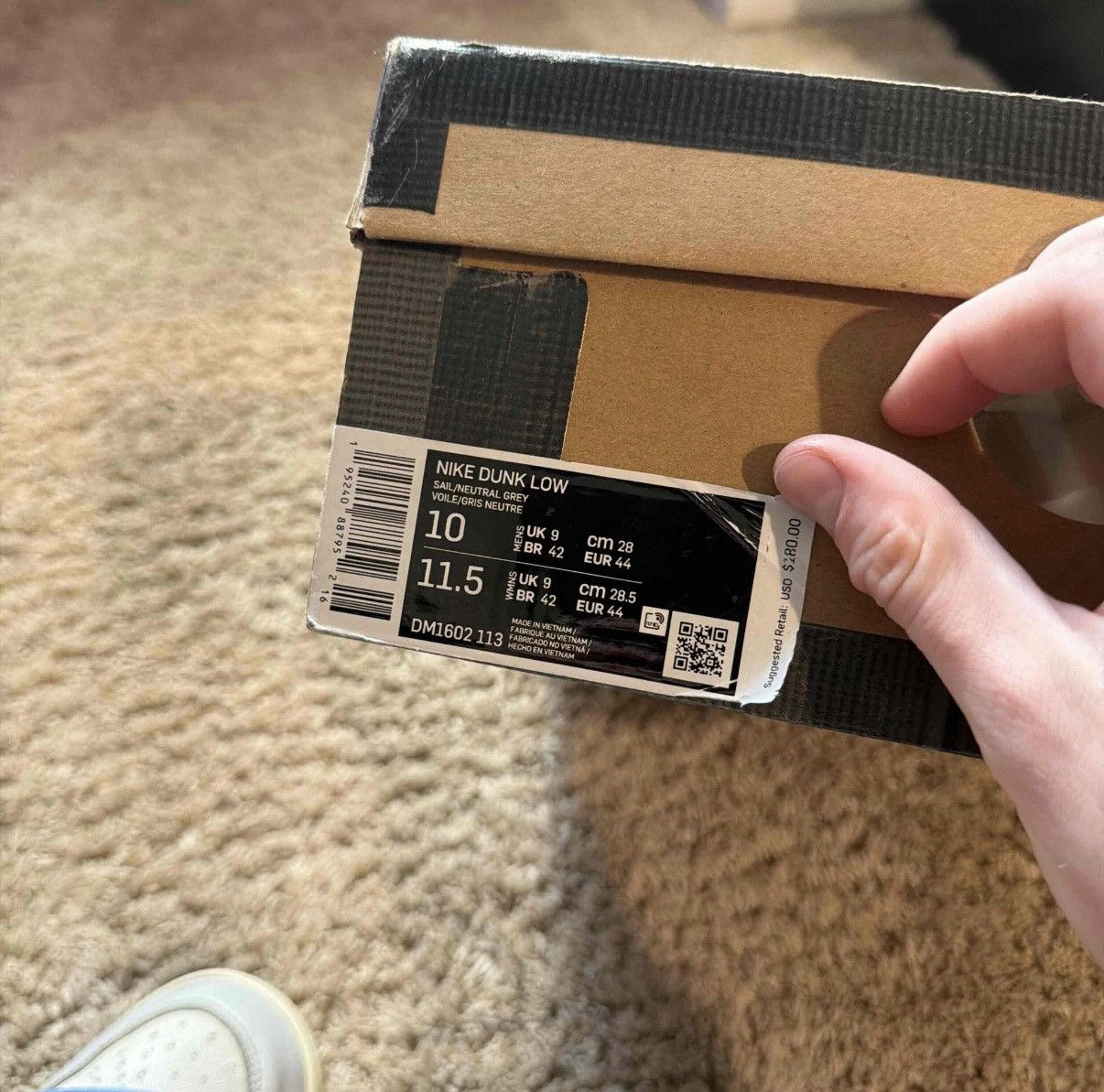 Nike × Off-White Off-White x Nike Dunk Low “The 50” – Size 10 – With Zip Tie Size US 10 / EU 43 - 7 Thumbnail