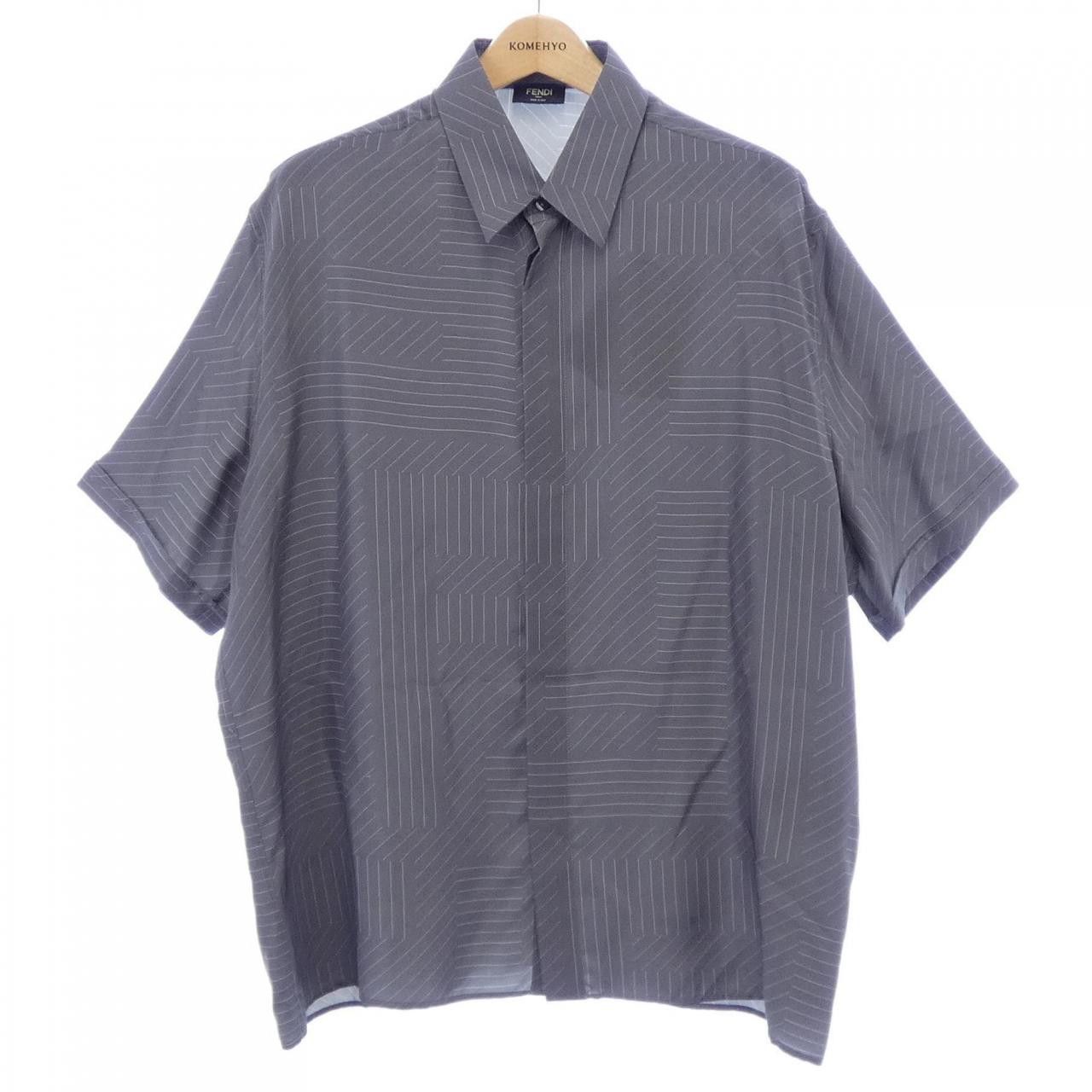 Fendi Fendi Fendi Silk Short Sleeve Shirt Textile Dress Shirt FS0795 APQ4 DUTY FREE for USA Size ONE SIZE - 1 Thumbnail