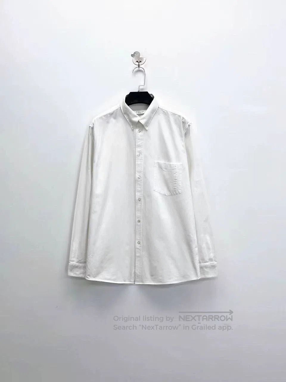Givenchy Givenchy White Logo Embroidered Shirt Jacket. Size US XL / EU 56 / 4 - 1 Thumbnail