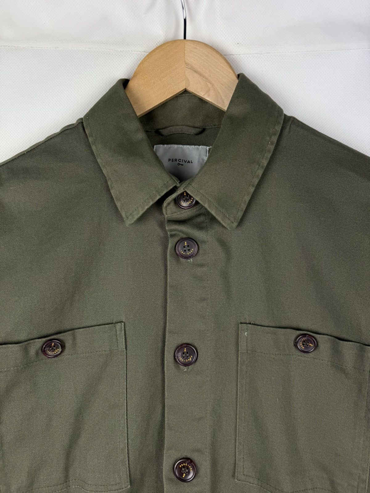 Percival Percival Men’s Military Style Overshirt Jacket Size M Size US M / EU 48-50 / 2 - 8 Thumbnail