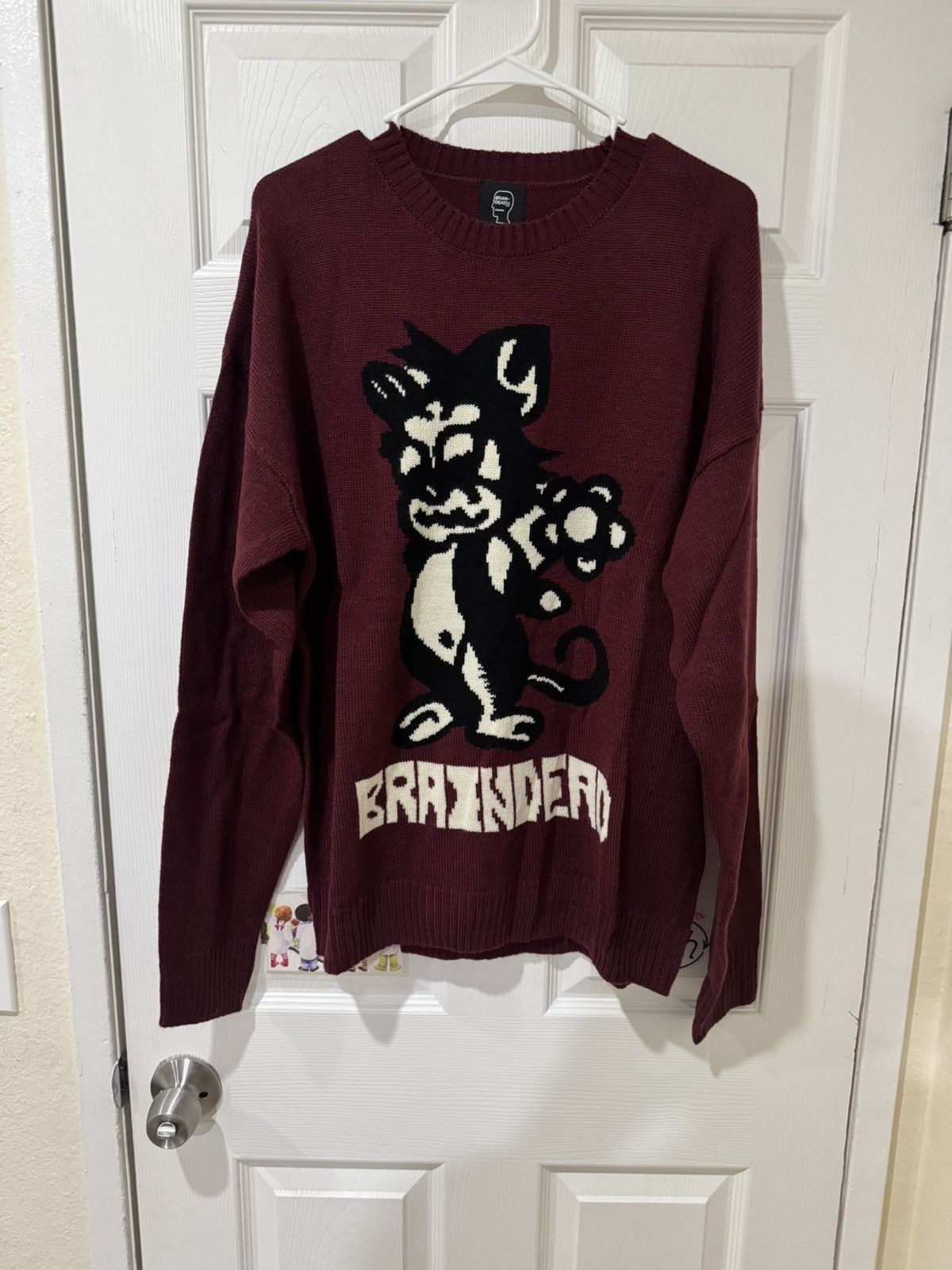 Brain Dead Meow Knit Sweater Size US L / EU 52-54 / 3 - 1 Thumbnail