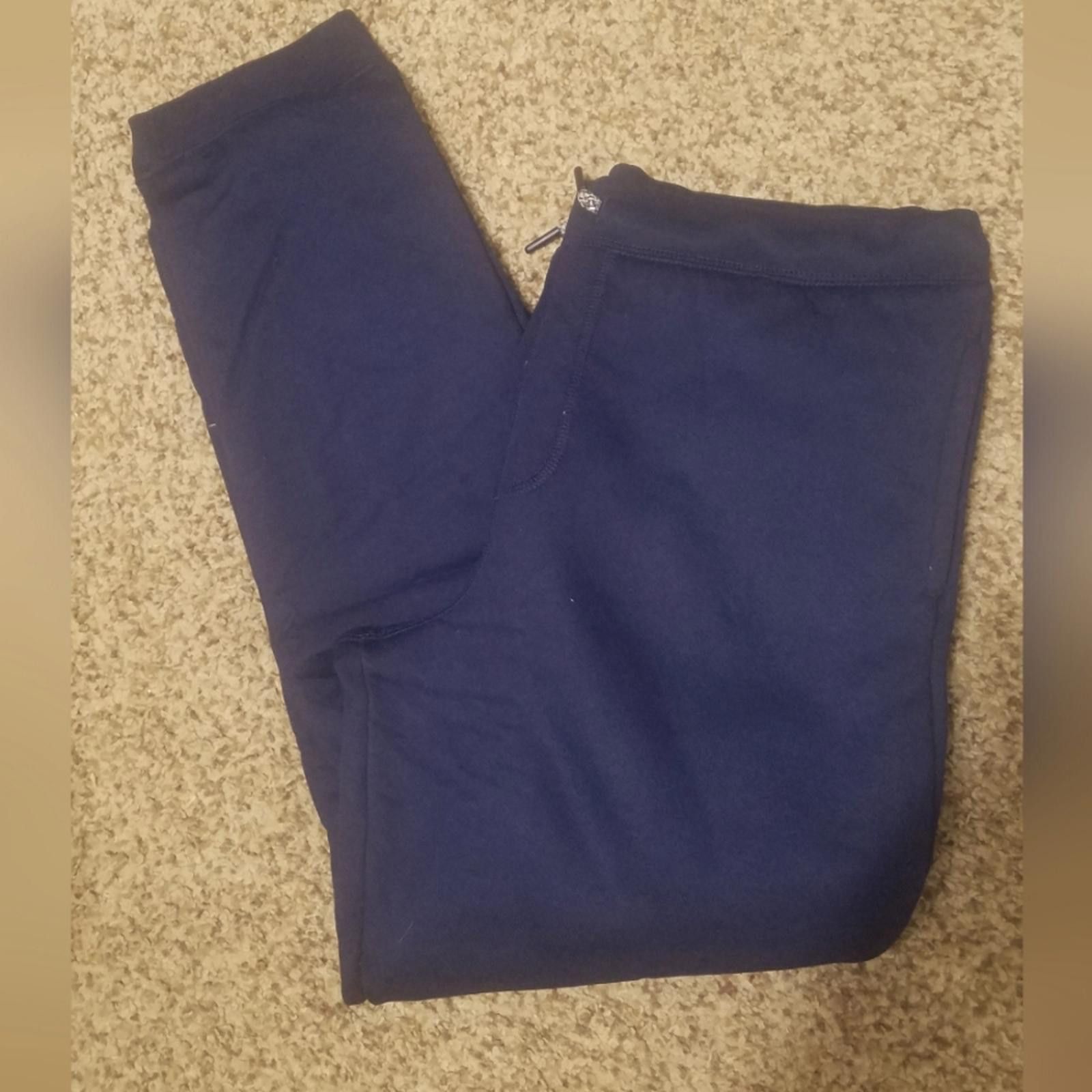 Lands' End NWT Lands End Deep Sea Navy Fleece Lined Joggers XL Husky Size ONE SIZE - 1 Thumbnail