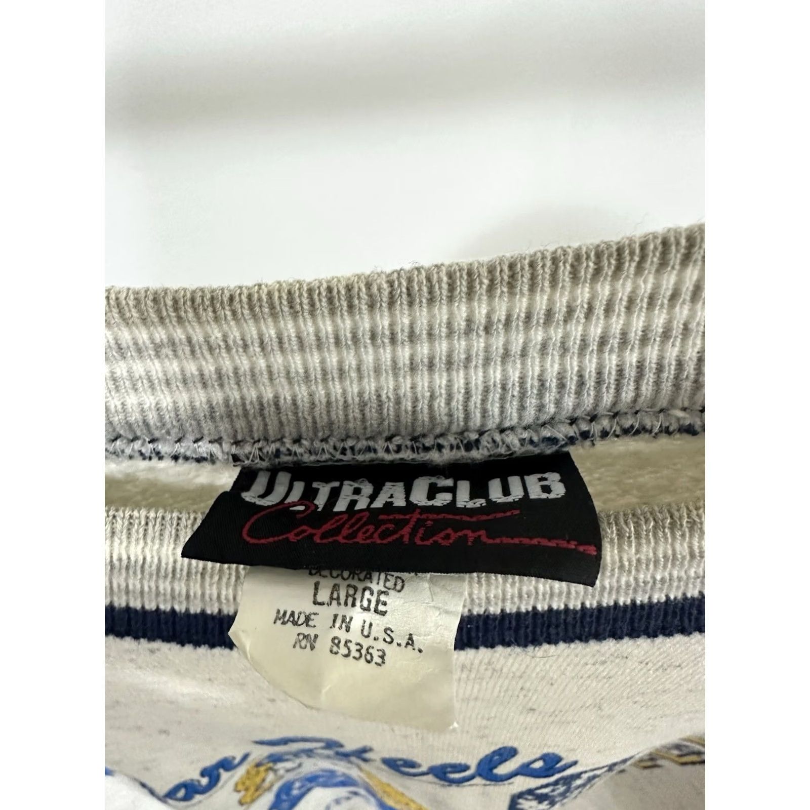 Vintage VTG 90s UNC Carolina Tar Heels Rameses Ringer Crewneck Oversized Sweatshirt L Mens Heather Gray Nike Shirt Size US L / EU 52-54 / 3 - 4 Thumbnail