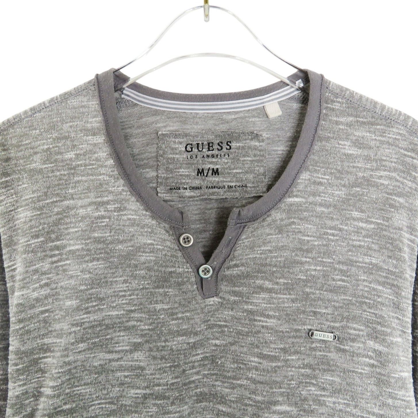 Guess Guess Gray Heather Long Sleeve Henley Shirt Medium Size US M / EU 48-50 / 2 - 2 Thumbnail
