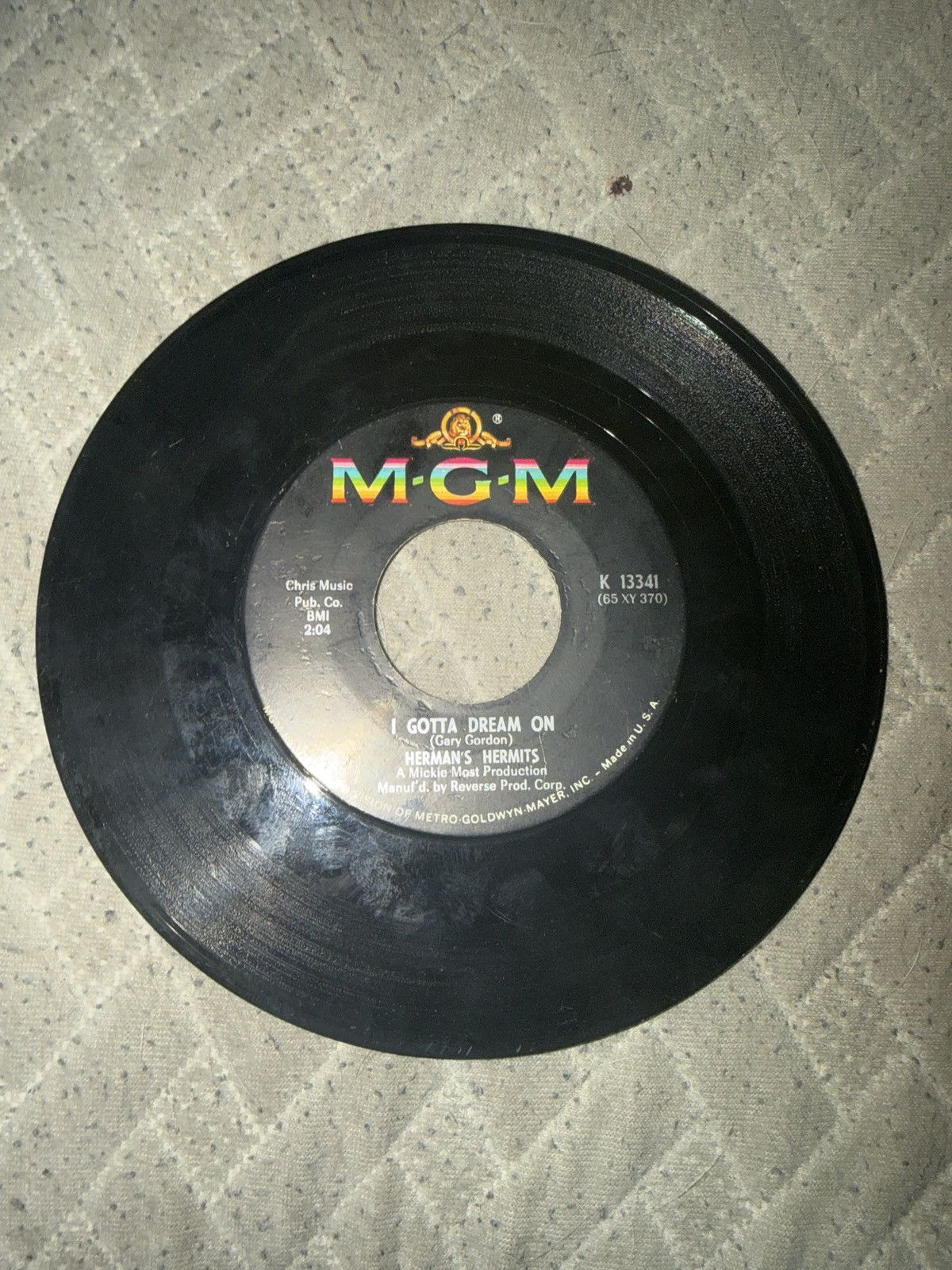 Vintage 1965 Herman’s Hermits 45 Vinyl Size ONE SIZE - 2 Thumbnail