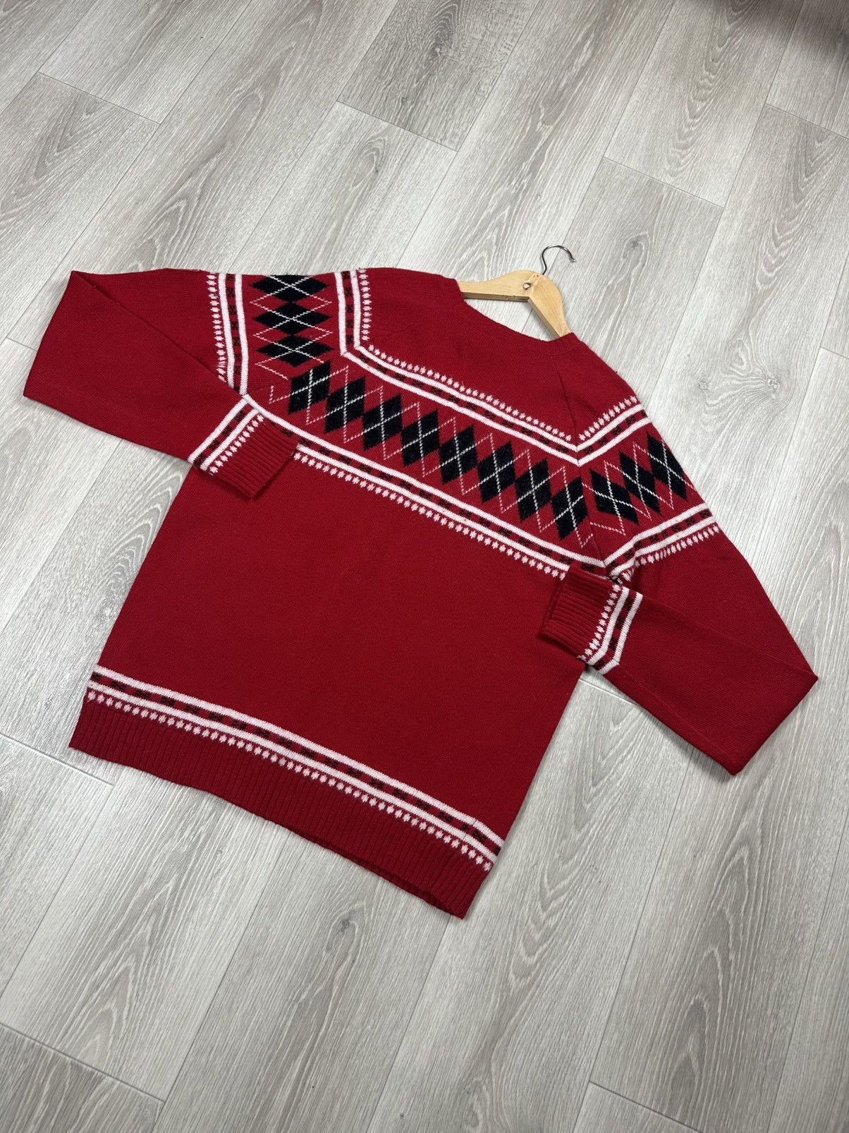 Diesel × Vintage Vintage DIESEL Wool Red Sweater Size US XXL / EU 58 / 5 - 10 Thumbnail