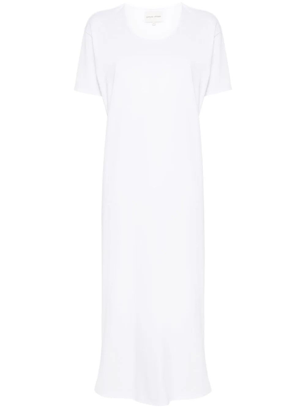 Loulou de Saison o1s22i1n1024 Arue Pima Cotton Maxi Dress in White Size S / US 4 / IT 40 - 1 Thumbnail