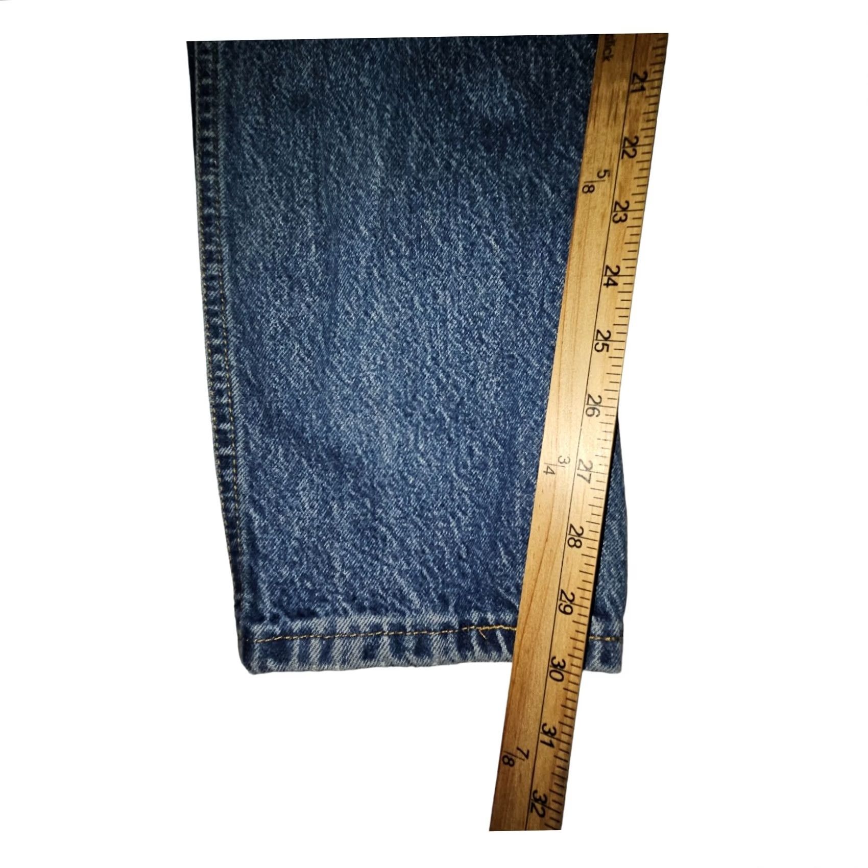 Lee VINTAGE Lee Tapered Jeans Women 16 Tall High Rise 90s Hipster Logo Blue Denim Size 38" / US 16 / IT 52 - 5 Thumbnail