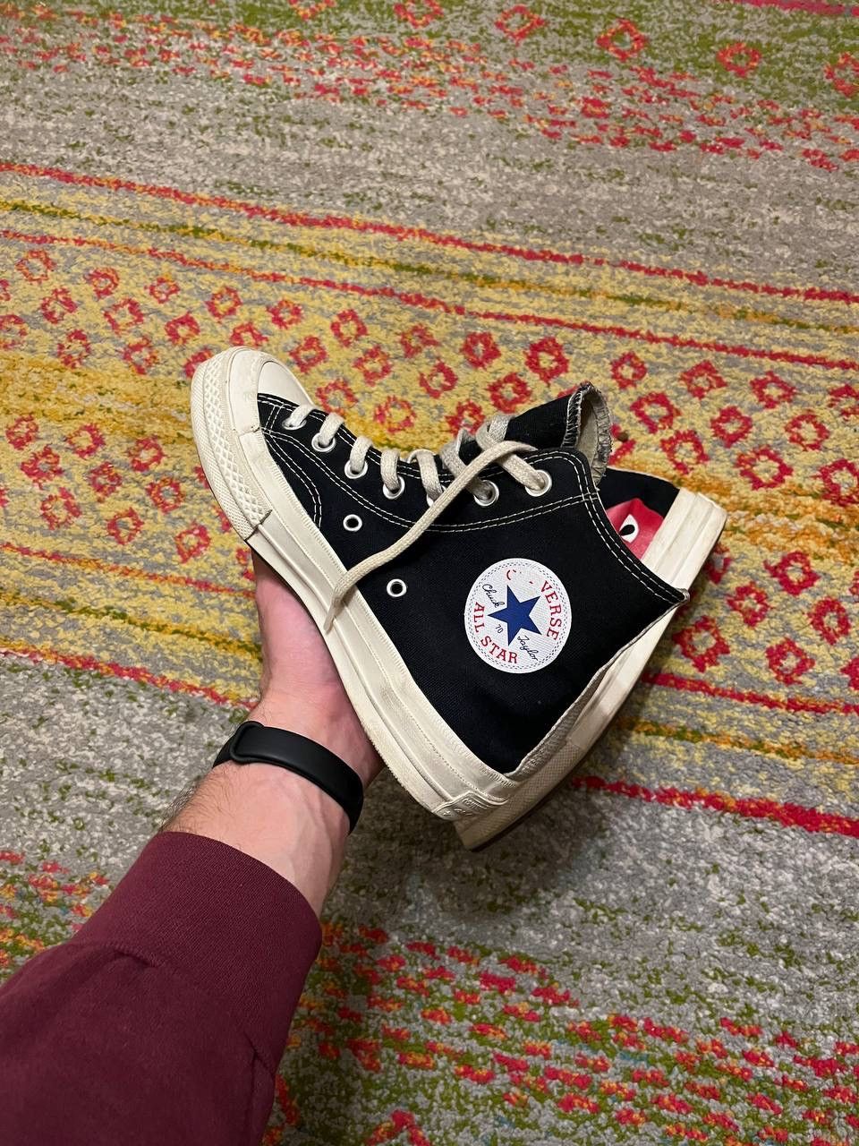 Comme des Garcons × Converse × Vintage Vintage Play Comme Des Garcons x Converse Chuck Taylor UK 5 Size US 7.5 / IT 37.5 - 2 Thumbnail
