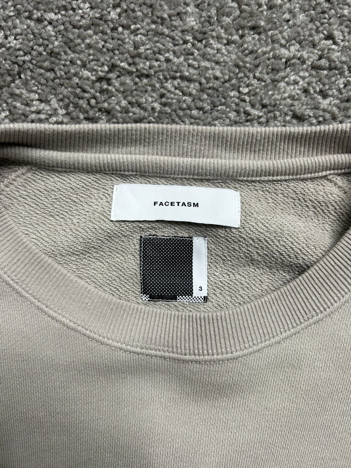 Facetasm × Japanese Brand Facetasm Zippered Two Tone Thermal Crewneck Sweatshirt Japan Size US L / EU 52-54 / 3 - 6 Thumbnail