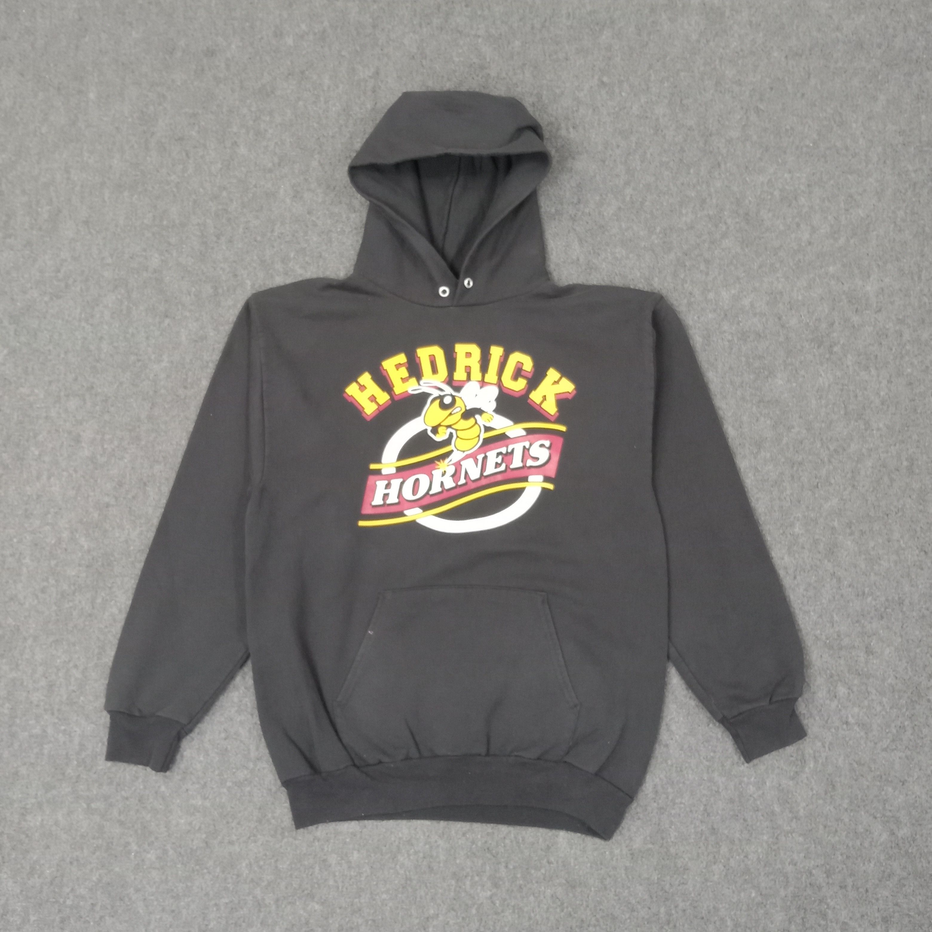 Vintage Hedrick Hornets Football Club Streetwear Hoodies C226N11 Size US M / EU 48-50 / 2 - 1 Thumbnail