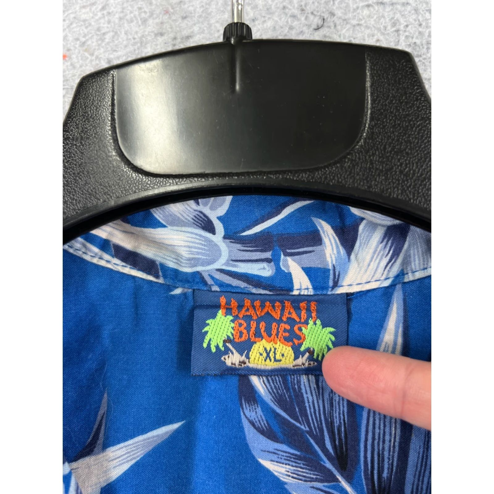Vintage Hawaii Blues Shirt Adult Large Blue Bamboo Pineapple Print Button Up Mens Size US L / EU 52-54 / 3 - 7 Thumbnail