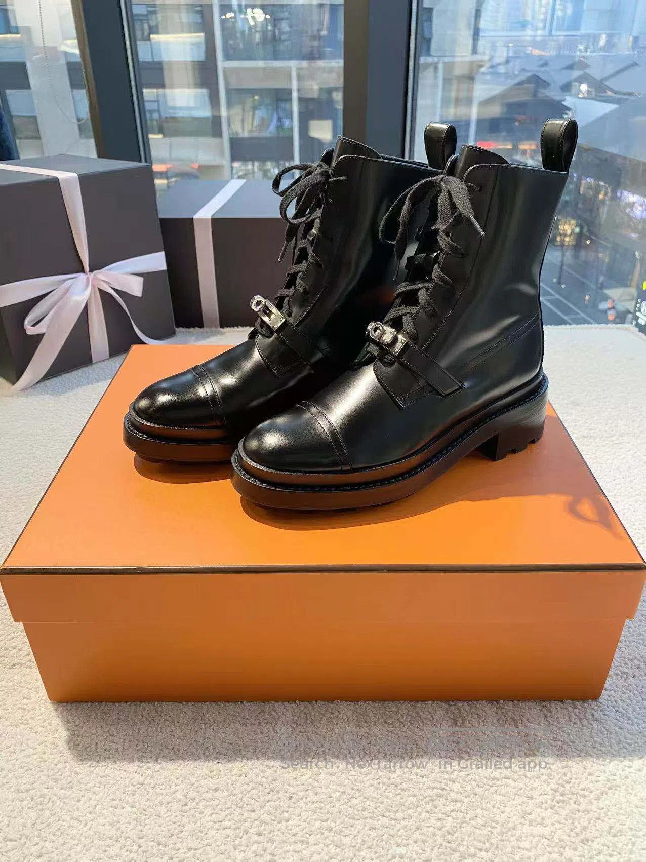 Hermes Hermes Kelly buckled Martin's boots| Size US 6 / IT 36 - 1 Thumbnail