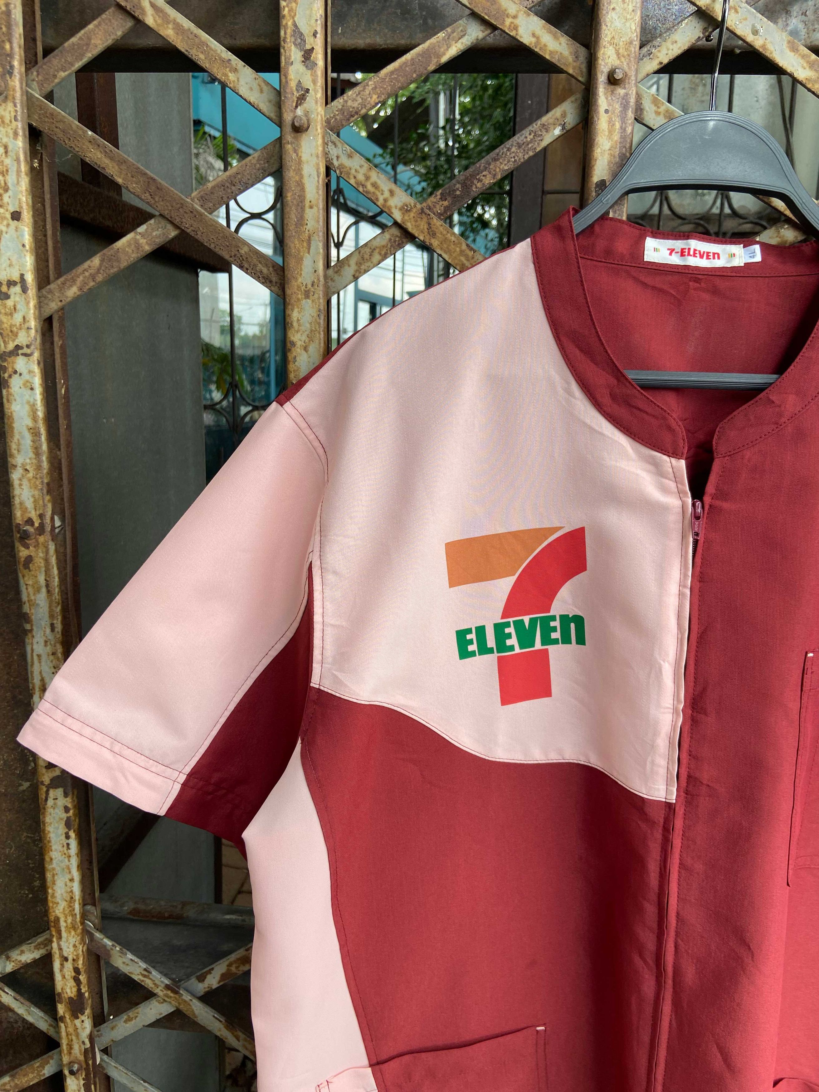 image of Vintage Size90S 7-Eleven Uniform Workers Collection Shirts in Mix, Men's (Size 2XL)