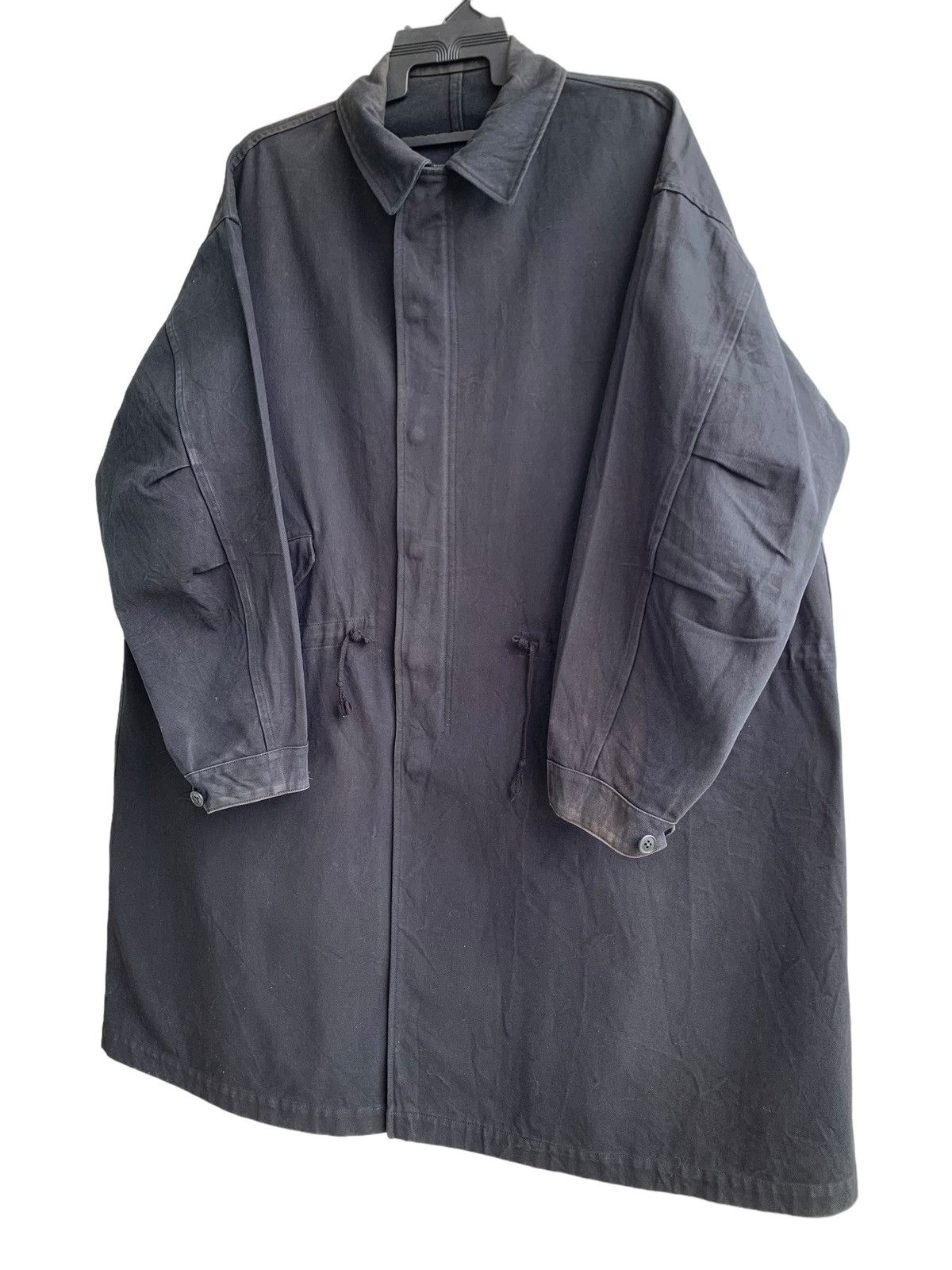 Yohji Yamamoto 🔥Rare Vintage Ys Yohji Yamamoto Long Coat Cotton Black Man Size US M / EU 48-50 / 2 - 4 Thumbnail