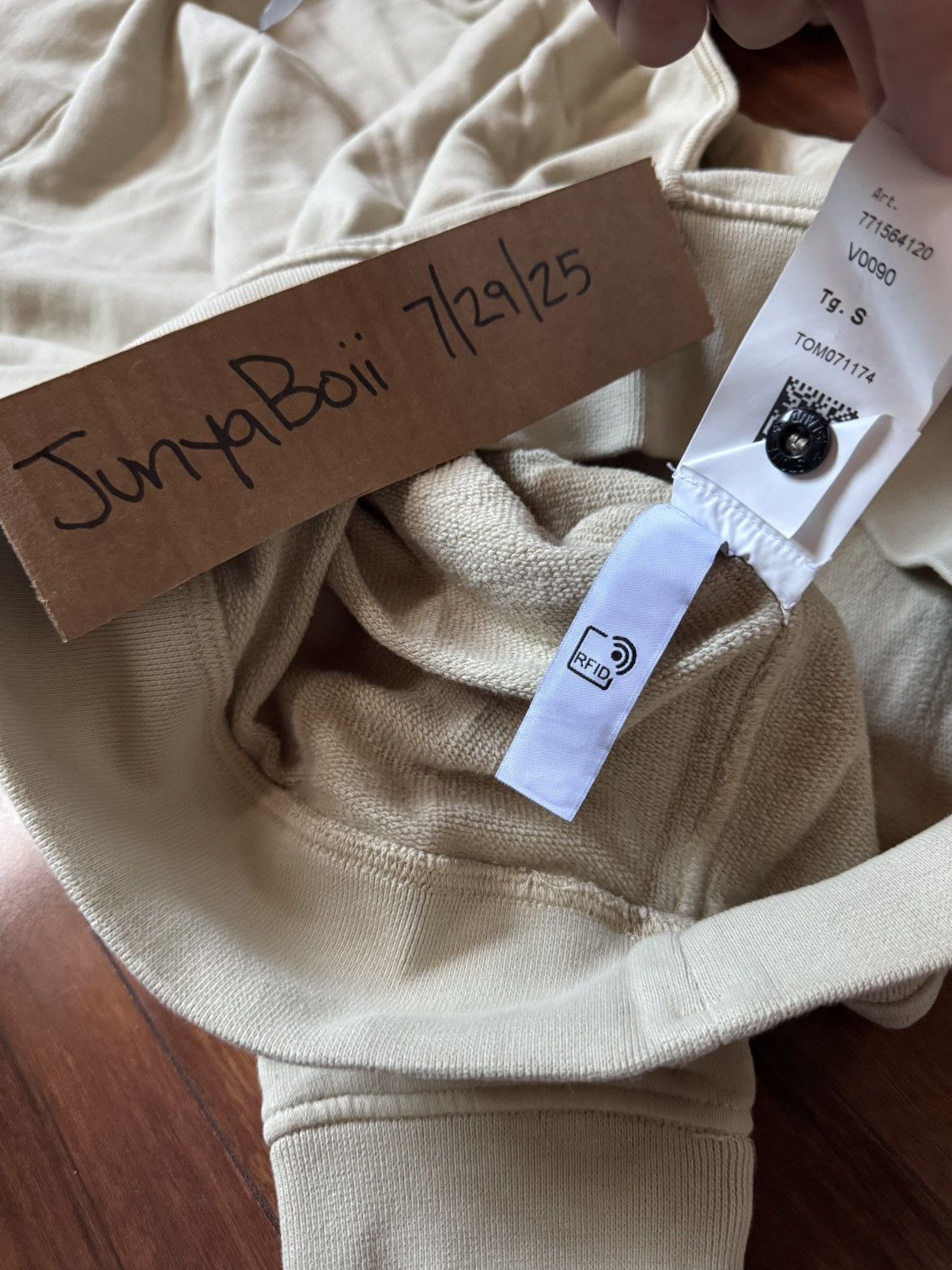Stone Island Stone Island 771564120-V0090 Beige Hooded Sweatshirt Small Size US S / EU 44-46 / 1 - 8 Thumbnail