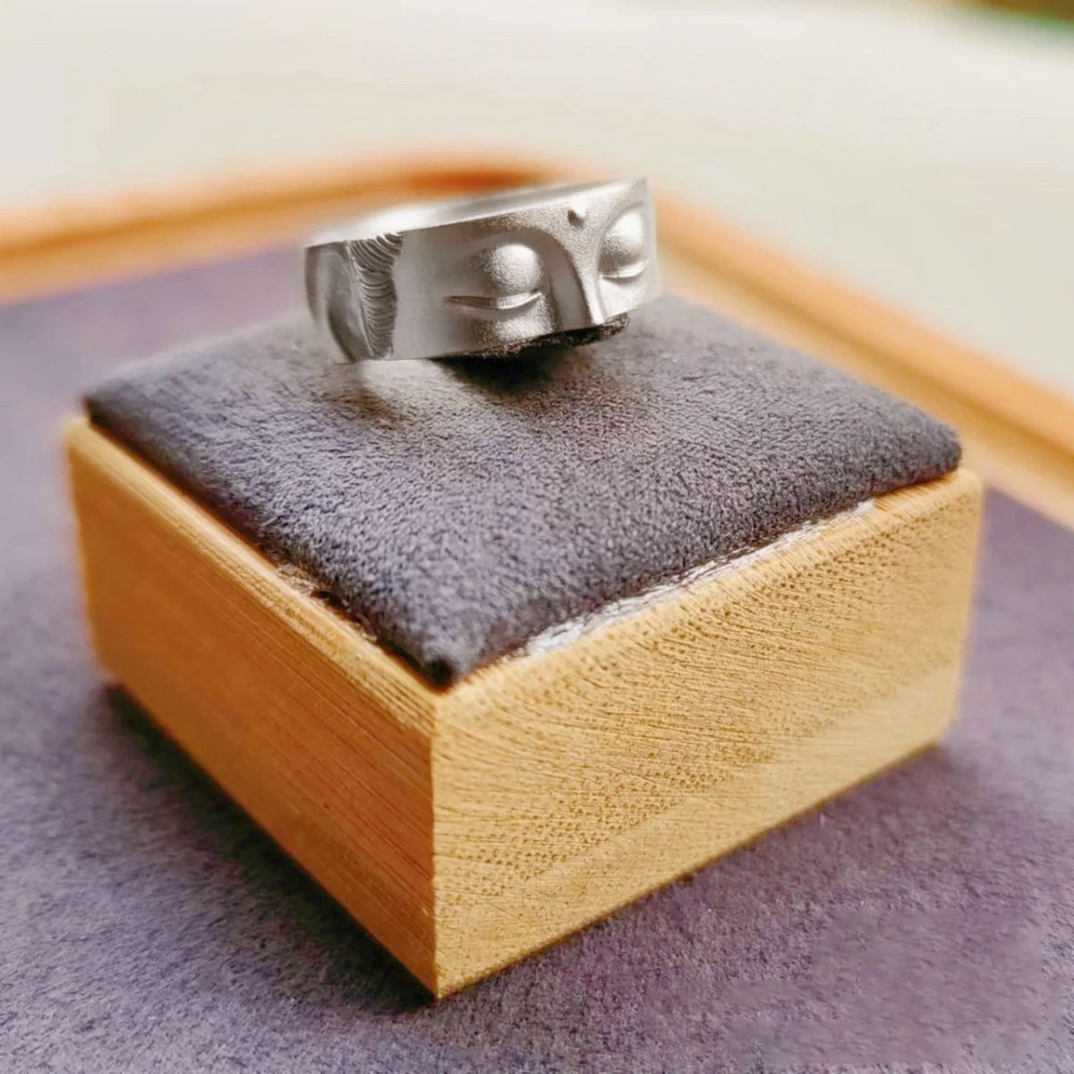 Jewelry Buddhism Jewelry Rings Open Size Chrome Ring (Size 7-13) Size ONE SIZE - 2 Thumbnail