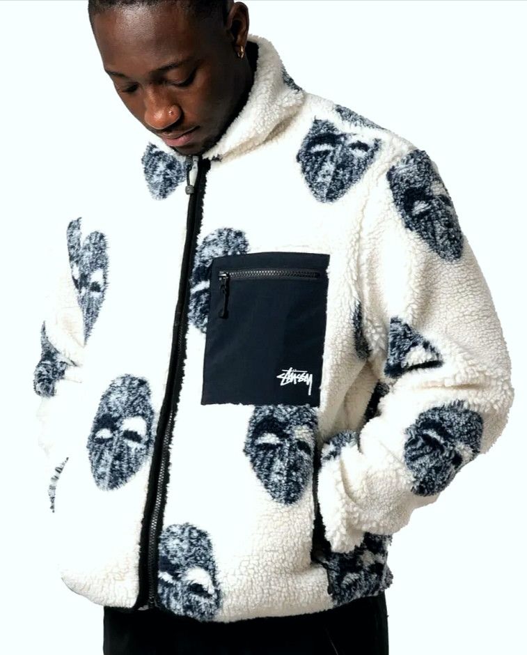 Stussy Mask sherpa jacket Size US S / EU 44-46 / 1 - 12 Thumbnail