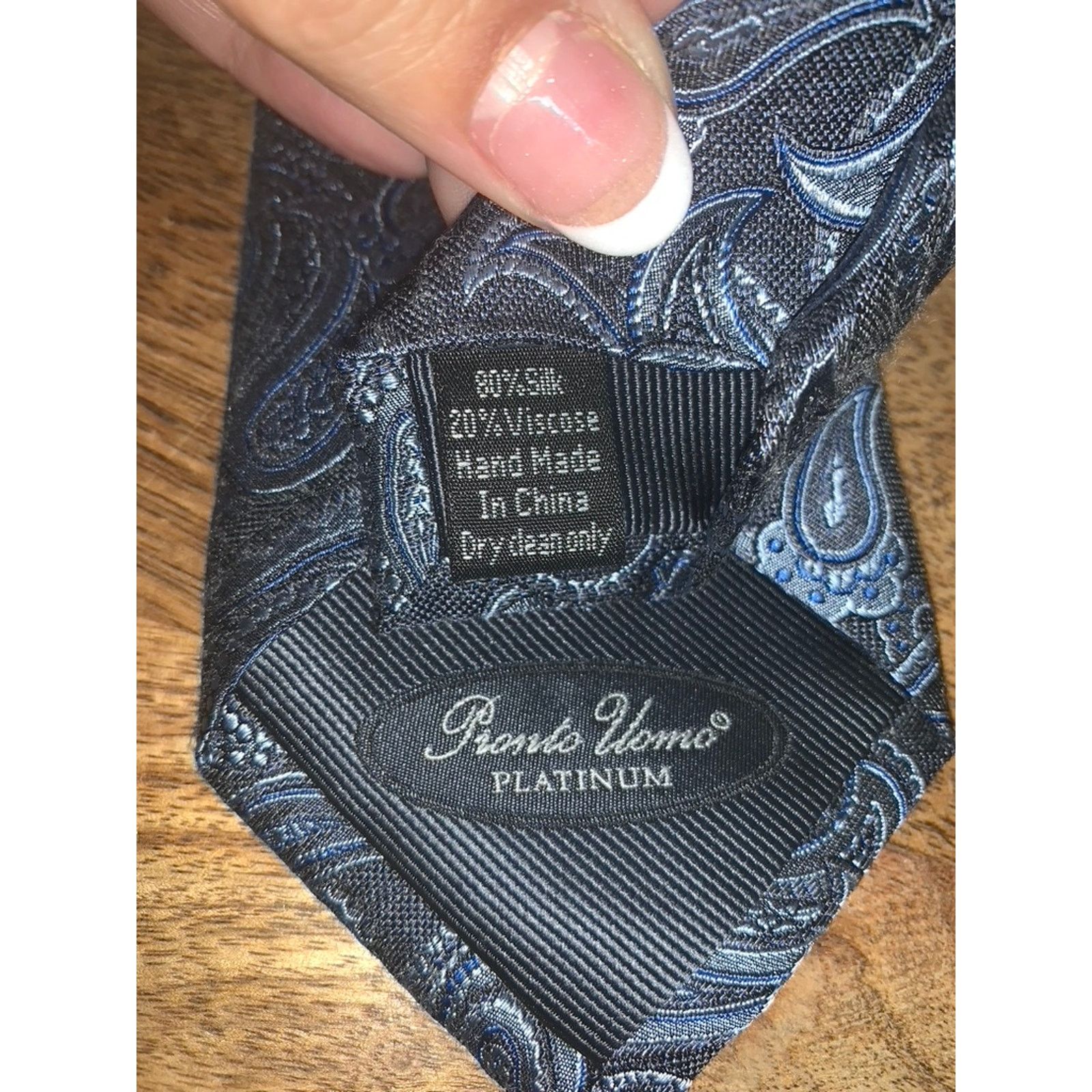 Pronto Uomo Pronto Uomo Men's Designer Paisley Silk Blend Necktie Size ONE SIZE - 2 Thumbnail