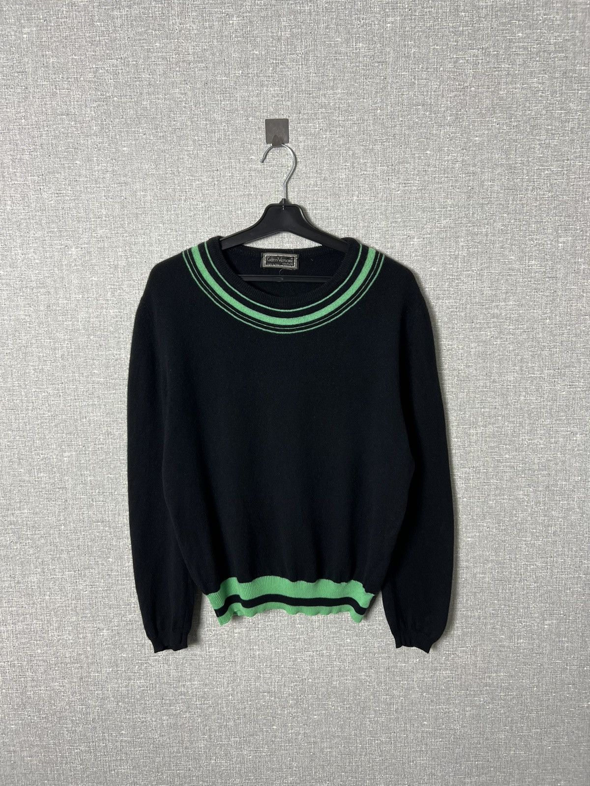 Versace Midnight Blue Stretch Wool Blend Sweater | Grailed