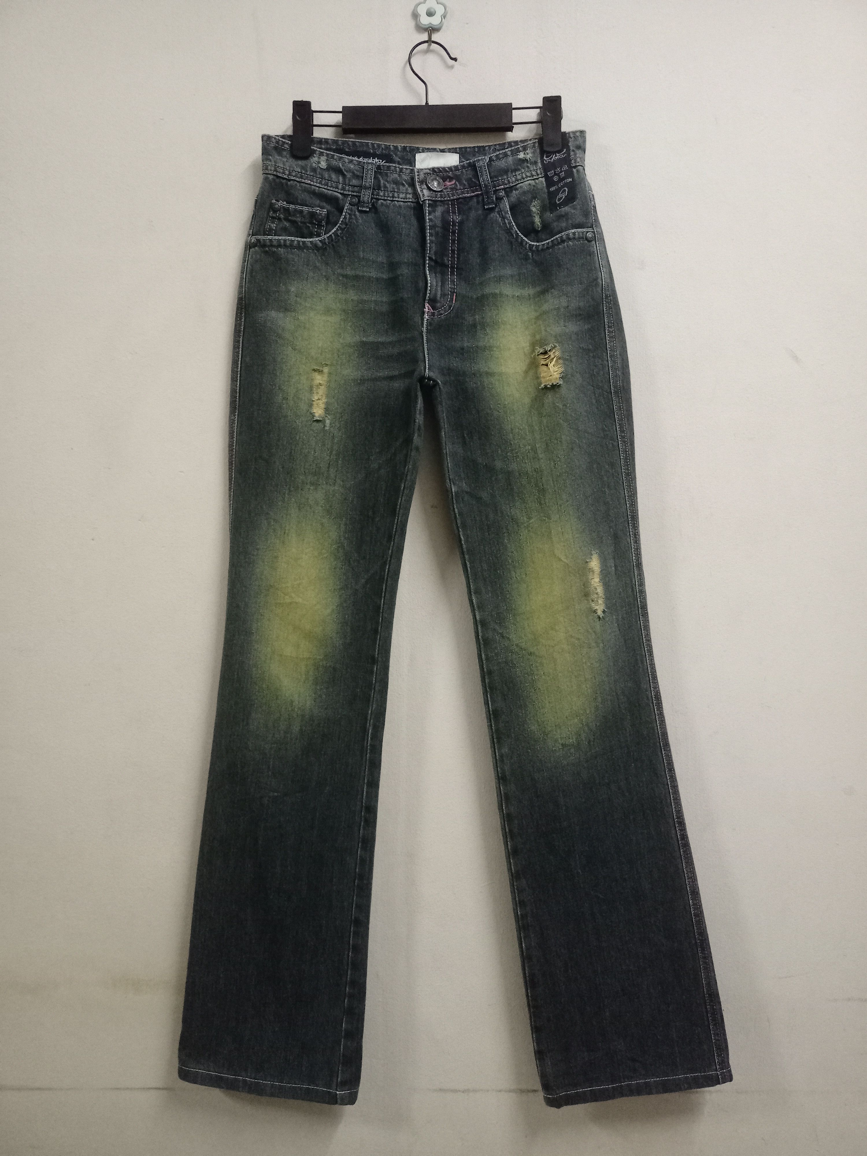 Byblos Vintage Blu Byblos Sick Mud Wash Bootcut Style Jeans Size 28" / US 6 / IT 42 - 1 Thumbnail