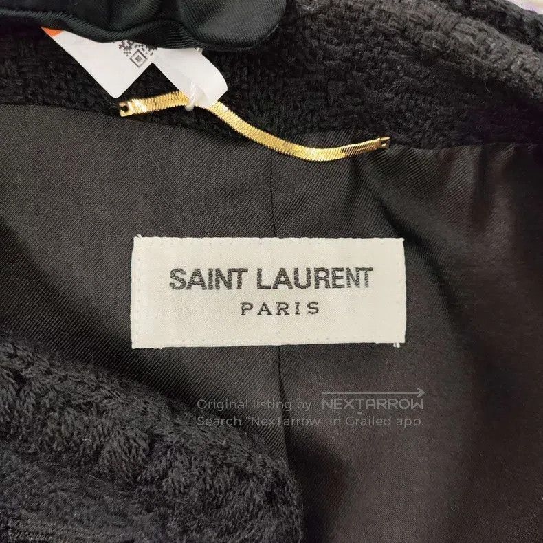 Saint Laurent Paris Saint Laurent Paris Black Short-sleeved Diamond Pattern Cr Size XS / US 0-2 / IT 36-38 - 3 Thumbnail