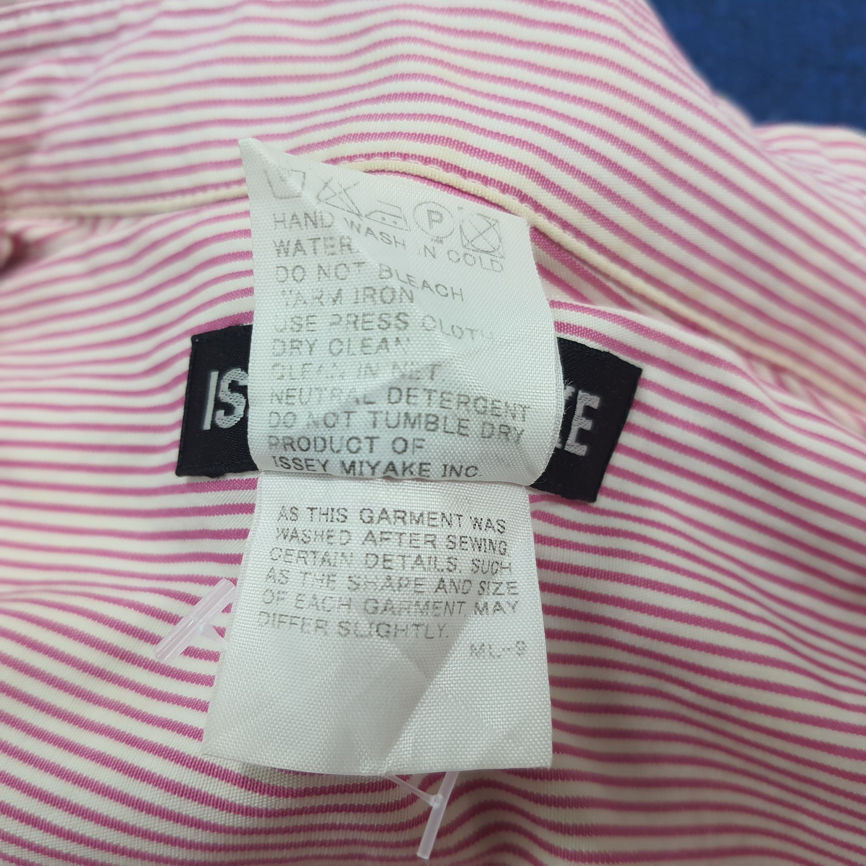 Issey Miyake Rare Issey Miyake Striped Shirt Fire Stitched C294N73 Size US M / EU 48-50 / 2 - 6 Thumbnail